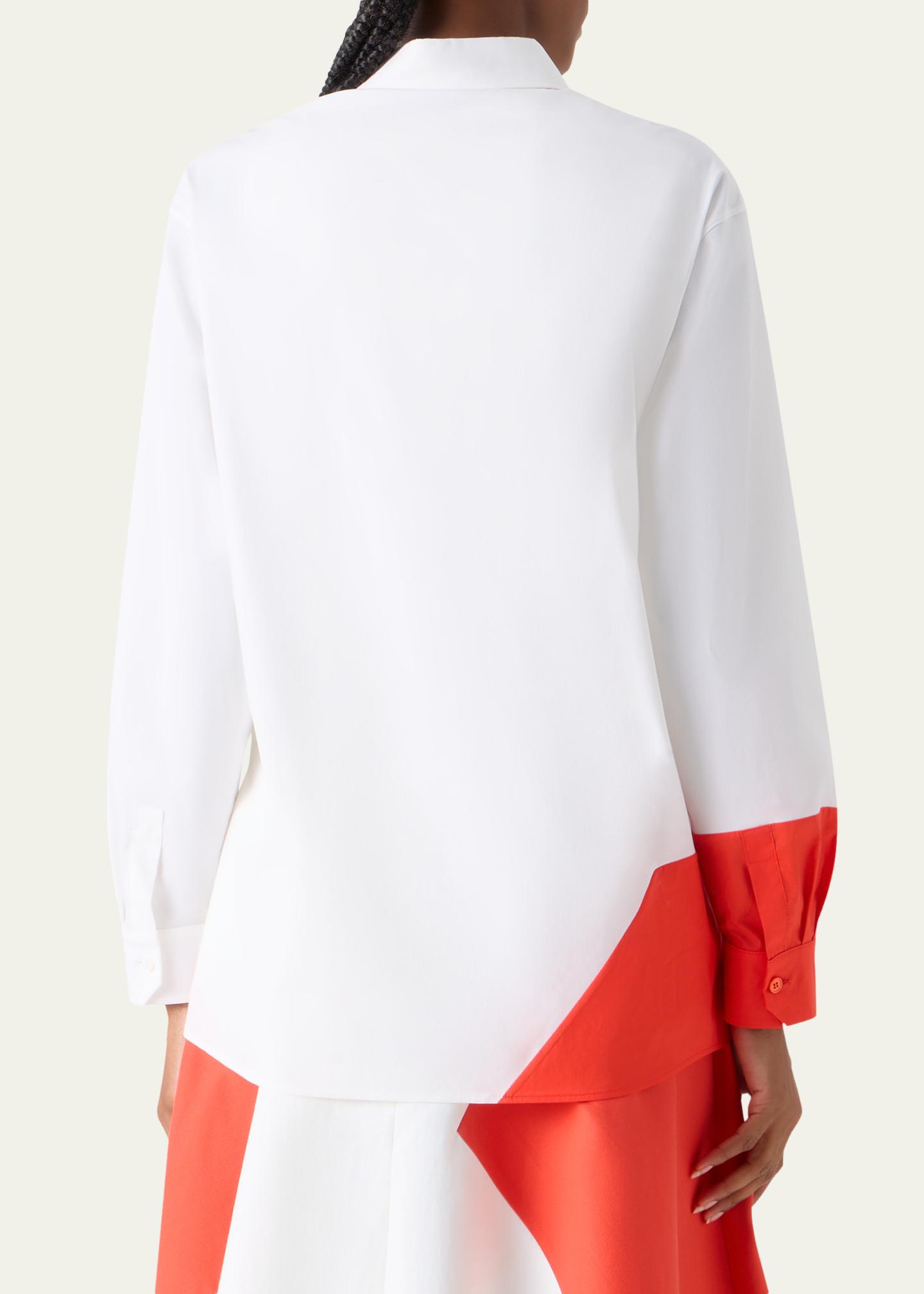 Akris Colorblock Patchwork Button-Down Blouse - Bergdorf Goodman