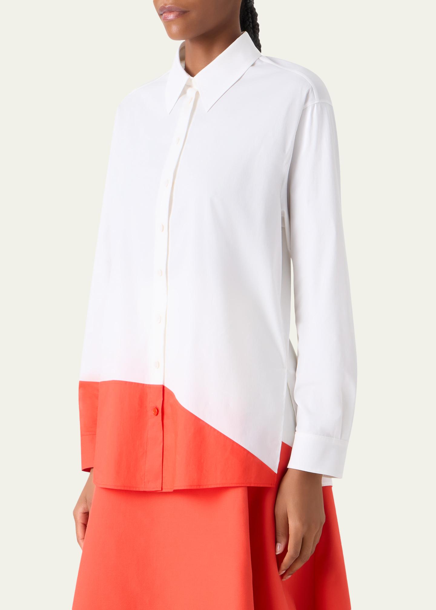 Akris Colorblock Patchwork Button-Down Blouse - Bergdorf Goodman