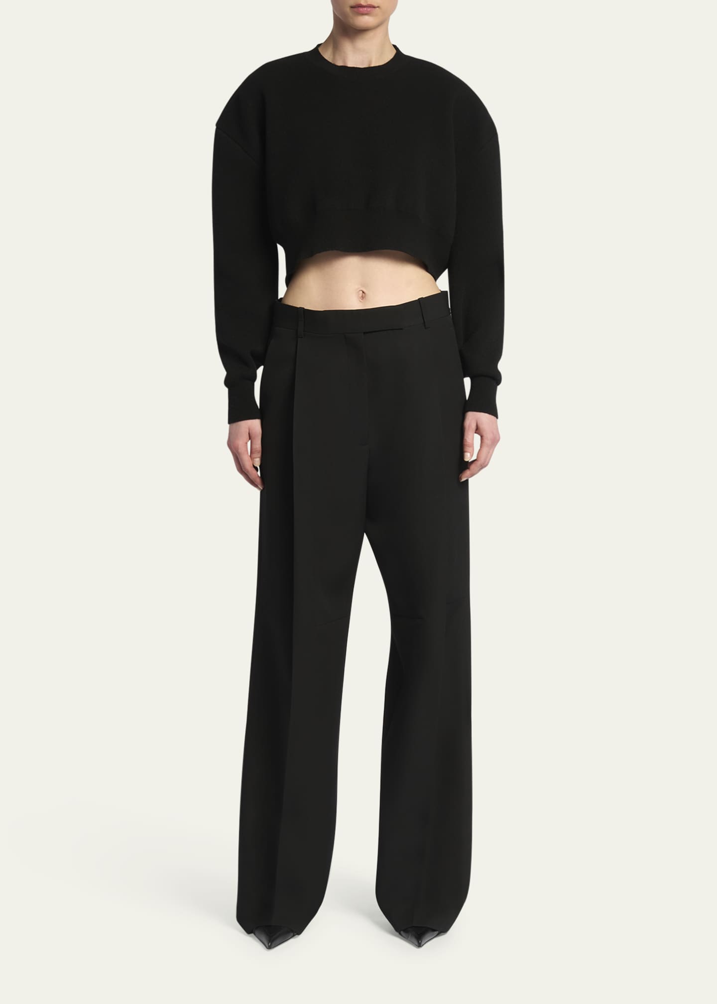 TOM FORD トムフォード ウール モヘア タック スラックス パンツ 48 TOM FORD Pleated Wool-Blend Trousers - Bergdorf Goodman