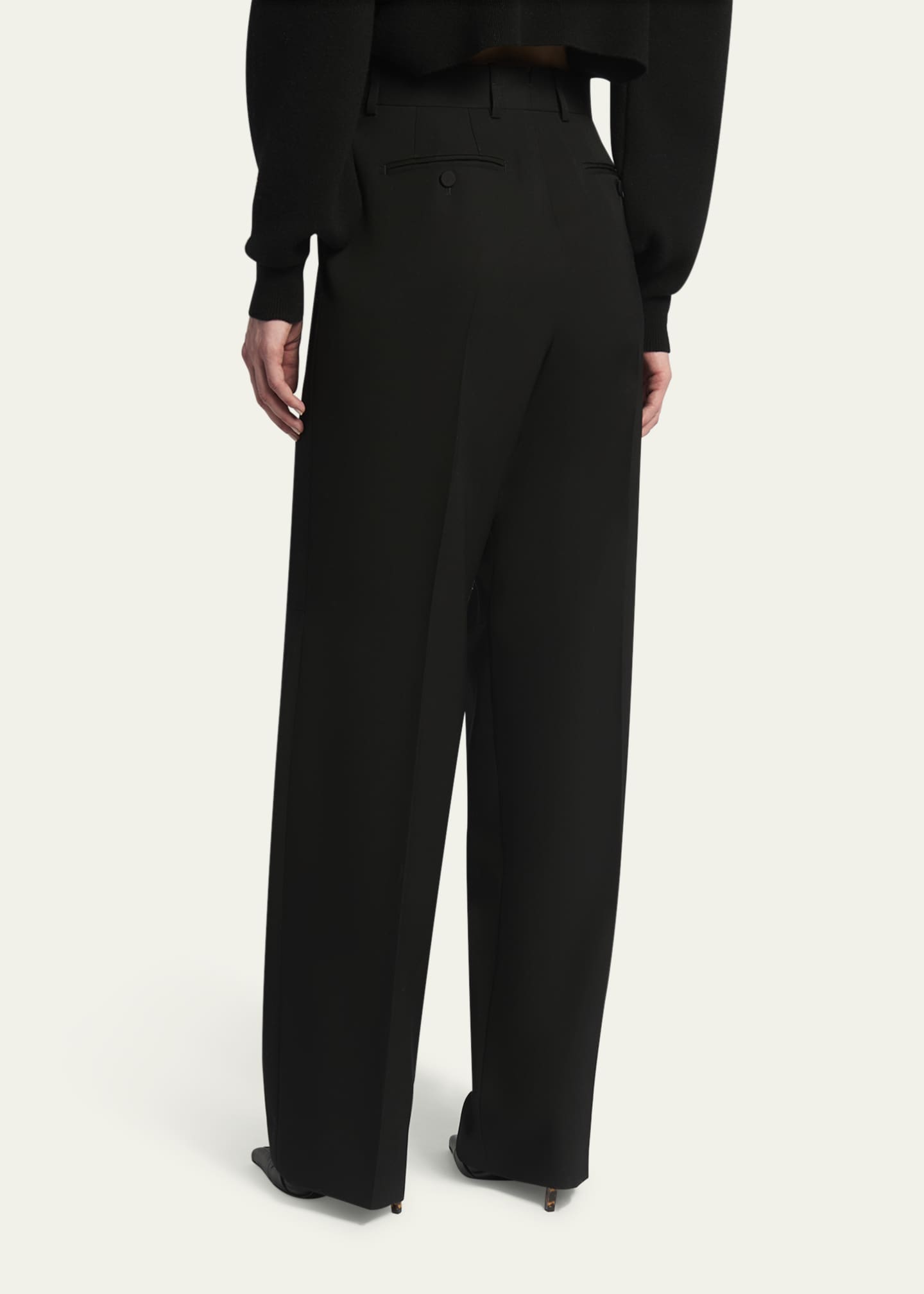 TOM FORD Pleated Wool-Blend Trousers - Bergdorf Goodman