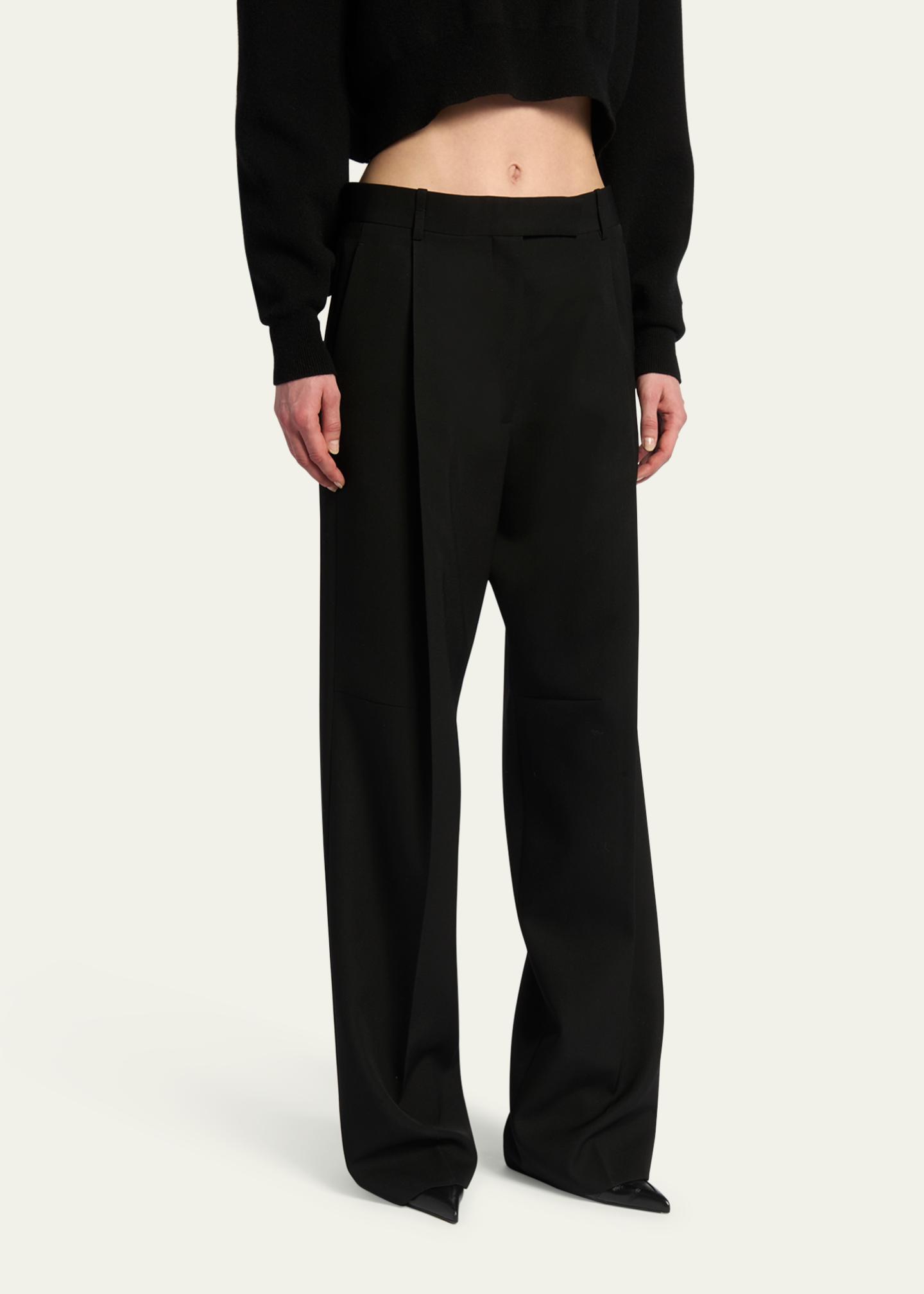 TOM FORD Pleated Wool-Blend Trousers - Bergdorf Goodman