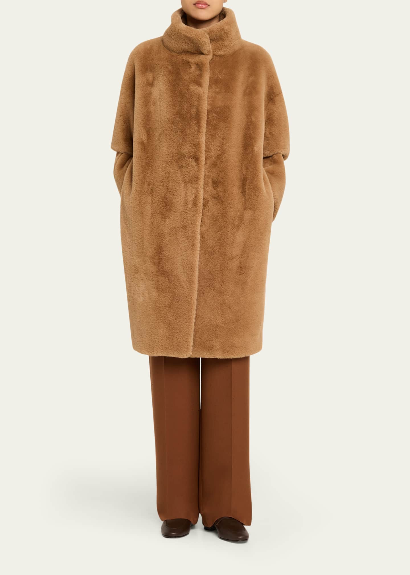 Herno Oversized Alternative Fur Coat - Bergdorf Goodman