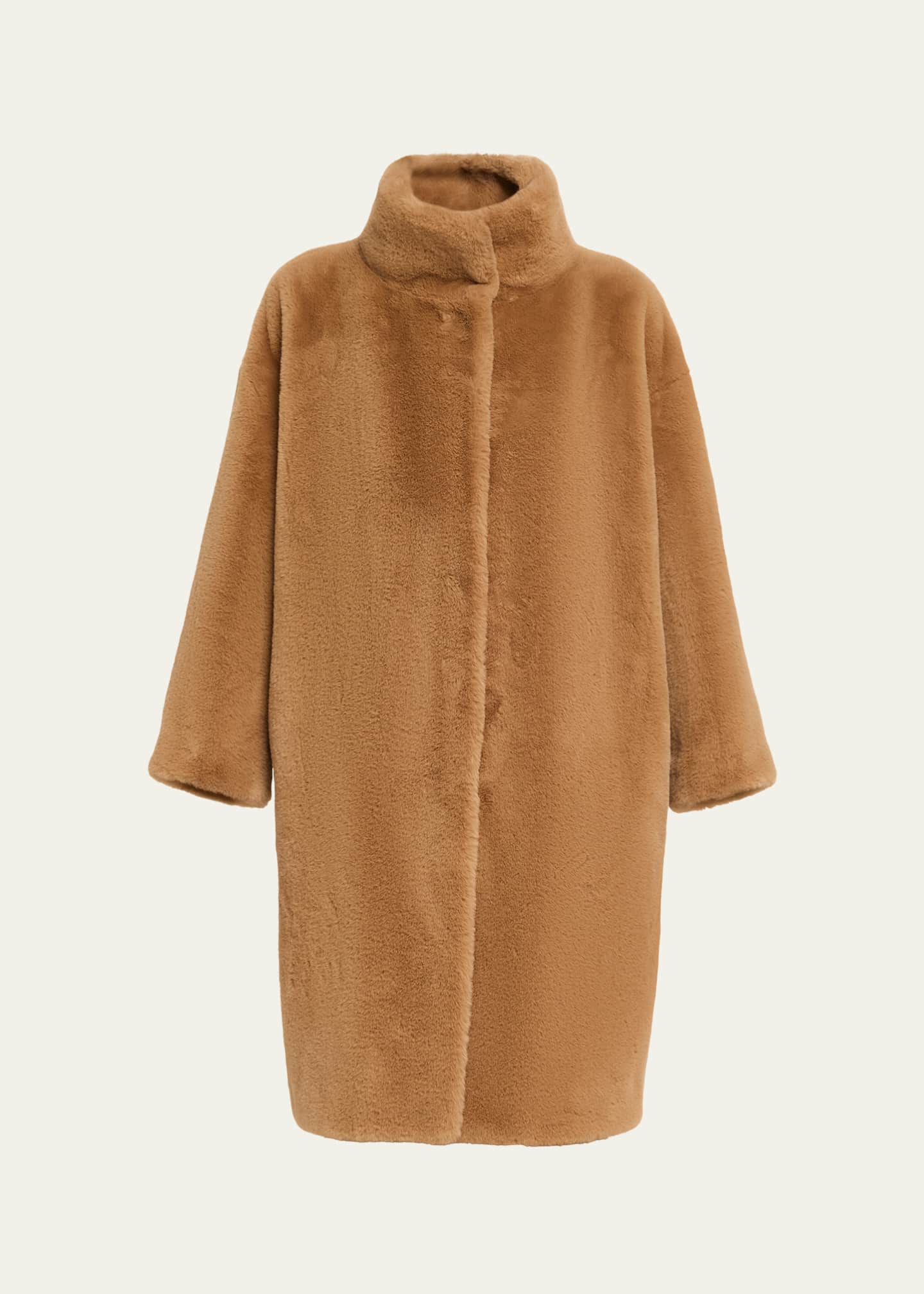 モ*ガ様 HERNOキャメル 42 上質アルパカウールファーつき　タグつき未使用 Herno Oversized Alternative Fur Coat - Bergdorf Goodman
