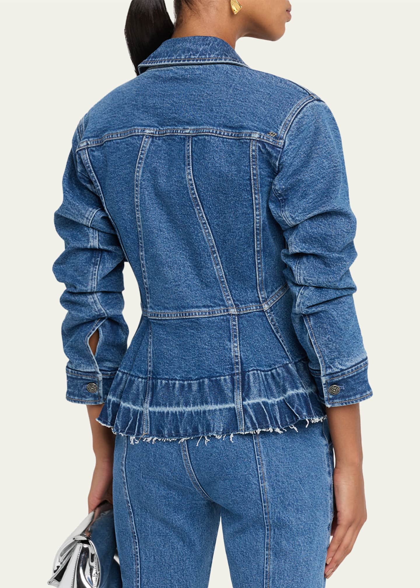 Cinq a Sept Gina Cinched Denim Jacket - Bergdorf Goodman