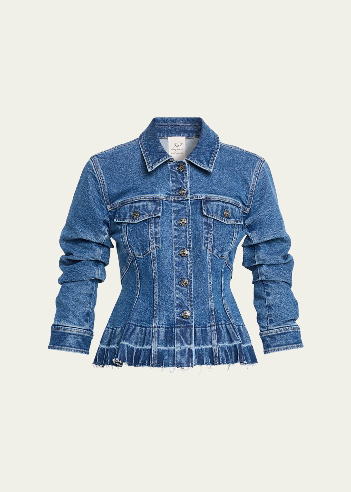 Cinq a Sept Gina Cinched Denim Jacket - Bergdorf Goodman