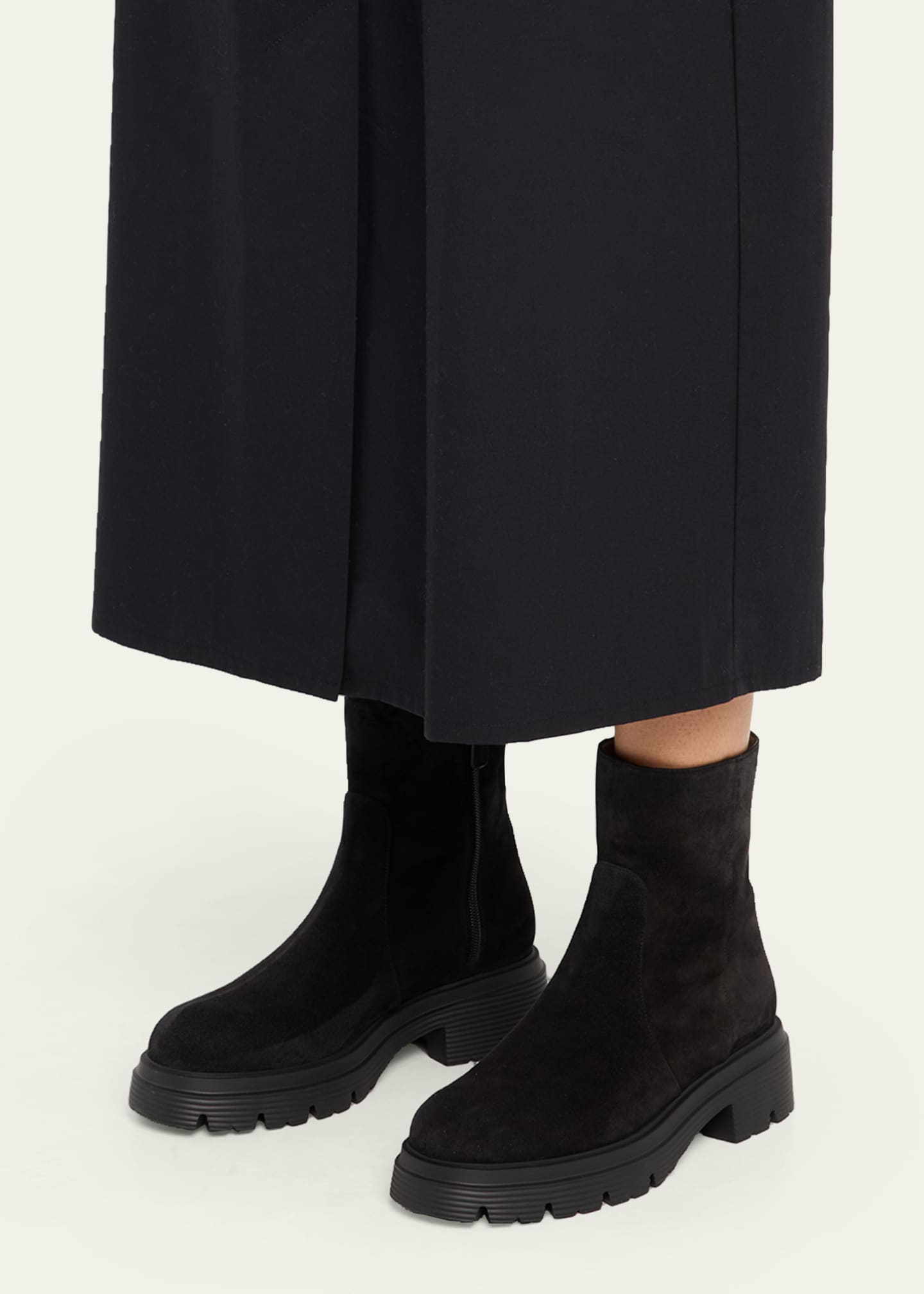 Stuart Weitzman Hudson Lite Suede Zip Ankle Boots - Bergdorf Goodman