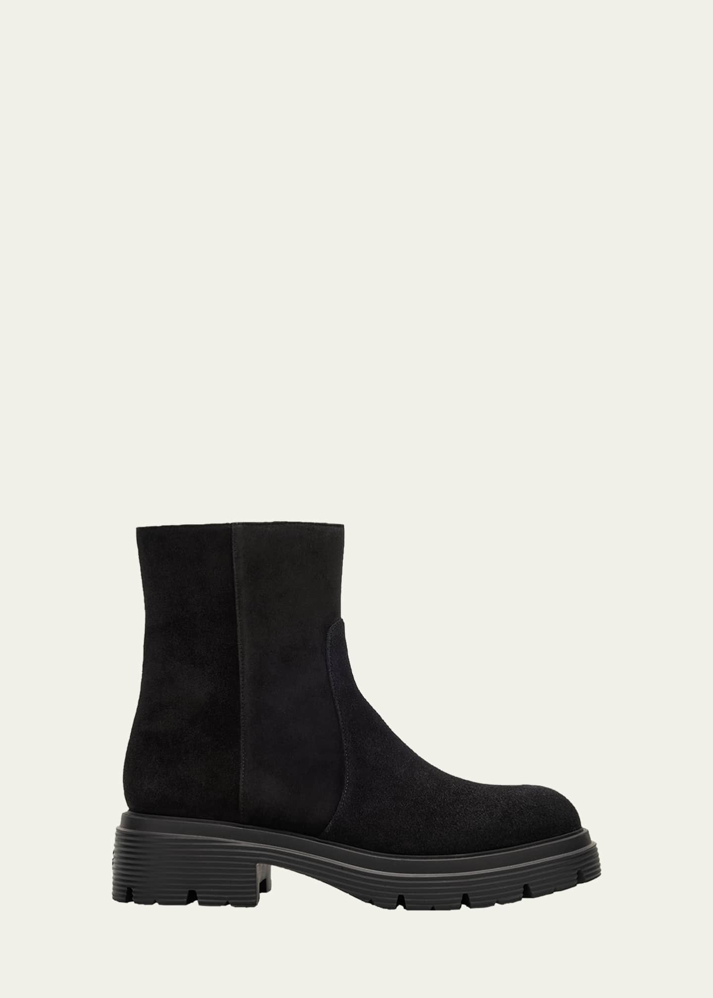 Stuart Weitzman Hudson Lite Suede Zip Ankle Boots - Bergdorf Goodman