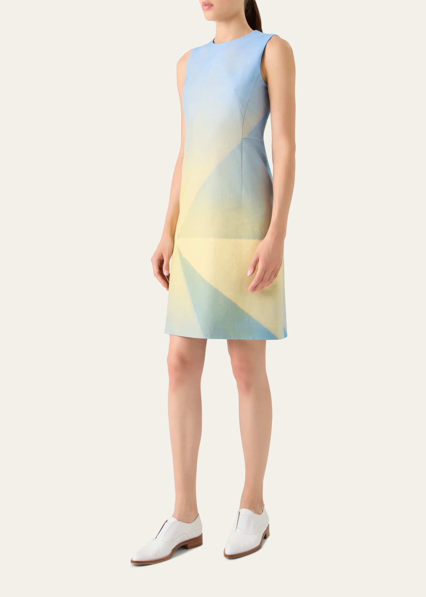 akris dress Akris punto Women's Techno Radzimir Belted Midi-Dress - Cobalt Blue