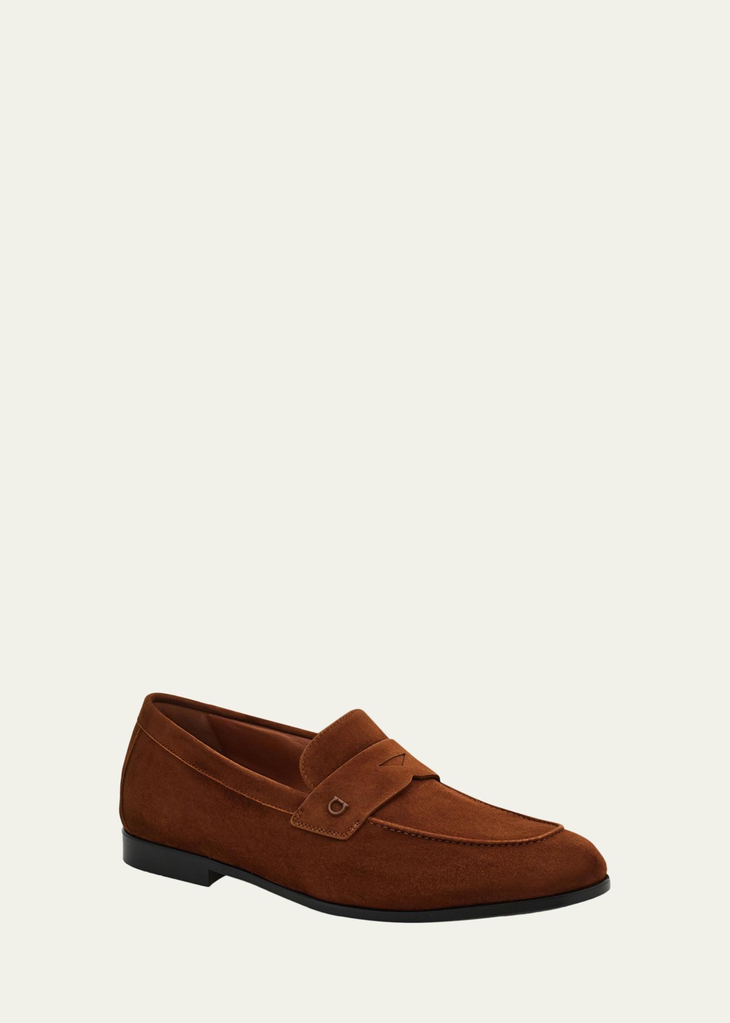Salvatore Ferragamo Men\'s Brown Soft Loafers Suede loafer - Men | Ferragamo main image 4