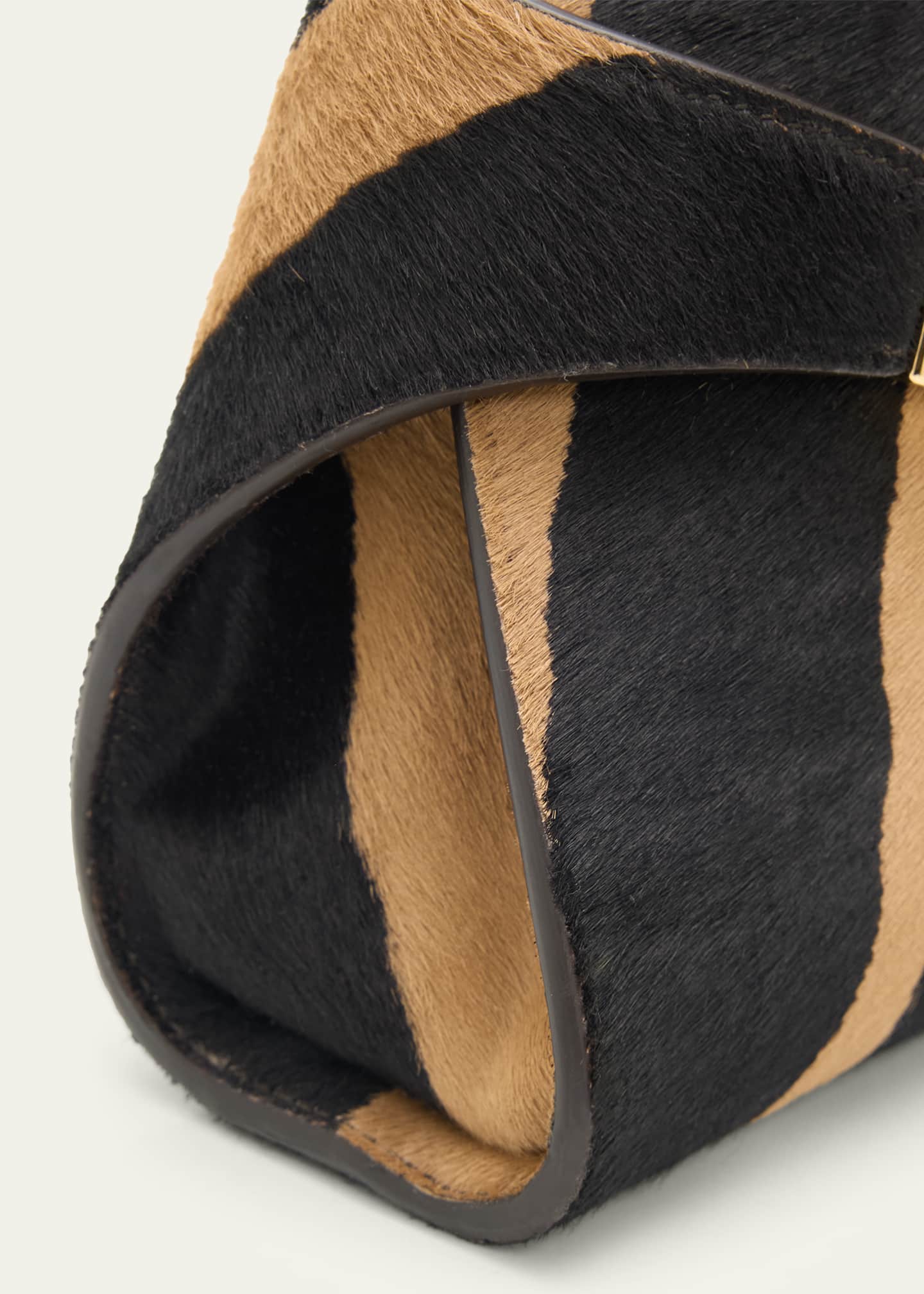 Ferragamo Hug Zebra-Print Calf Hair Shoulder Bag - Bergdorf Goodman