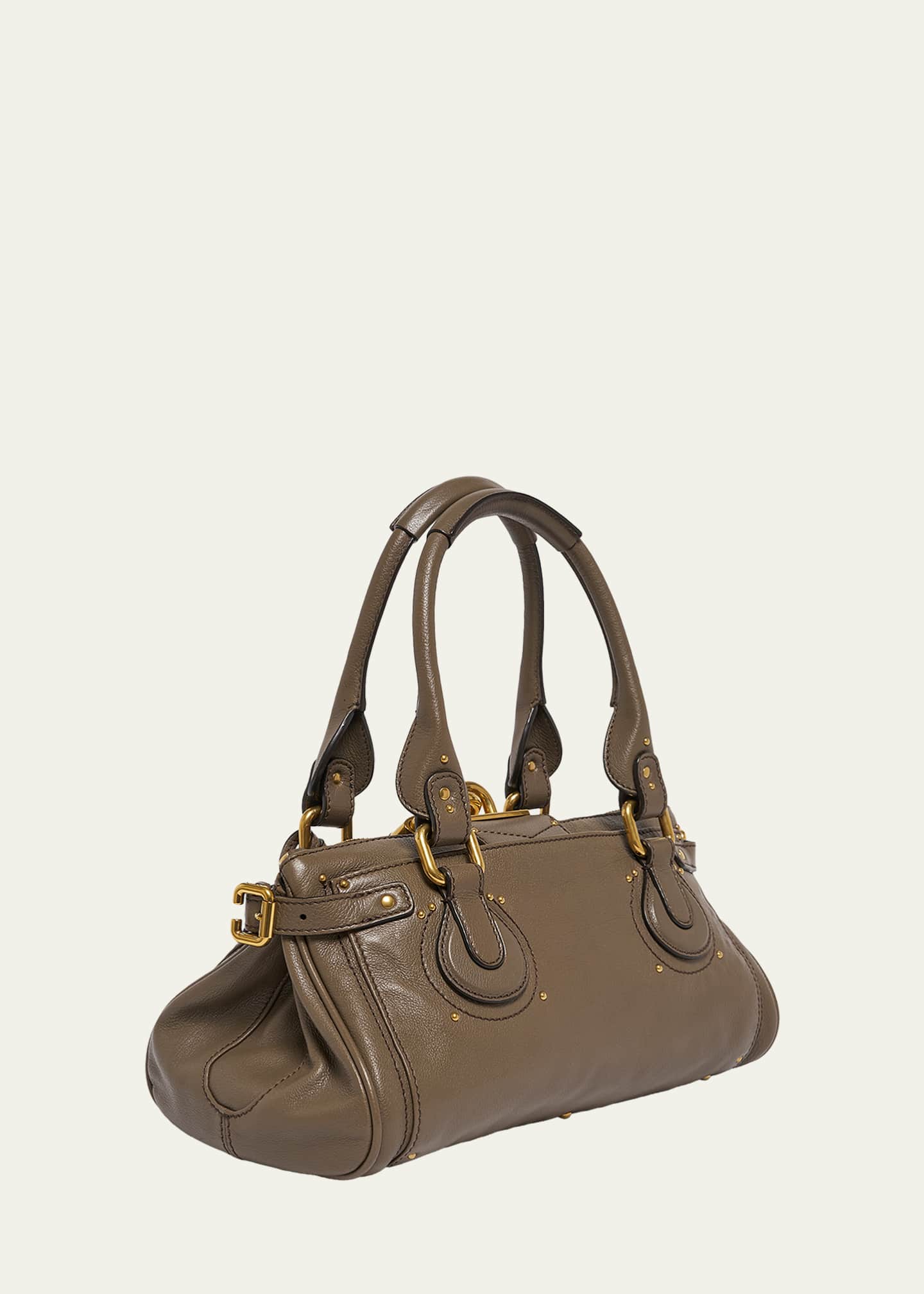 バッグ Chloe Paddington Handbag Padlock Leather Chloe 'Paddington' Lock & Key Brown Leather Bag – Alex Maxamenko