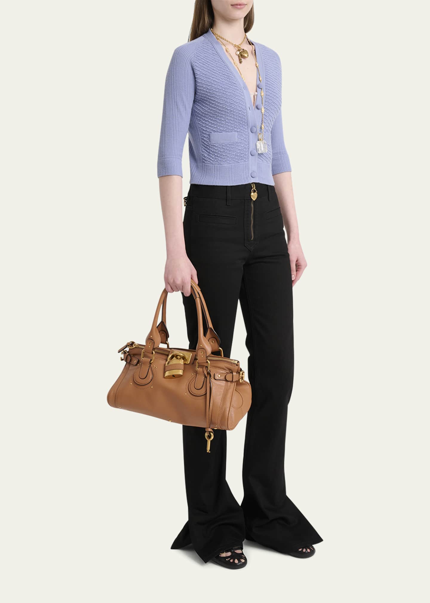Paddington Padlock Shoulder Bag in Leather