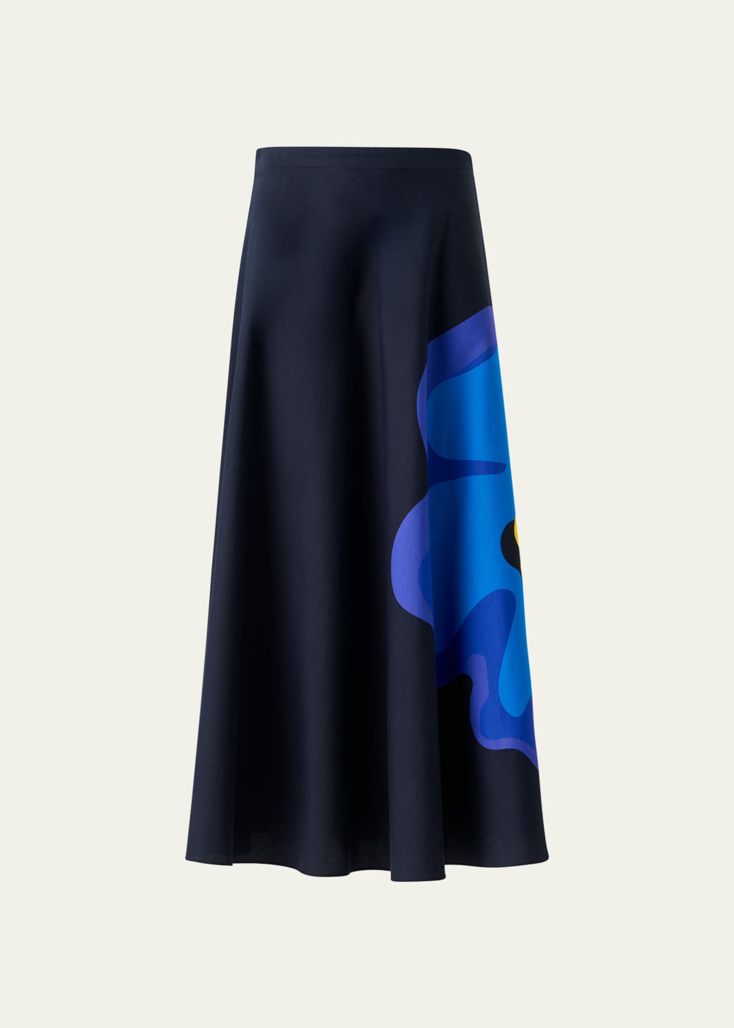Akris punto Flower-Print A-Line Midi Skirt - Bergdorf Goodman