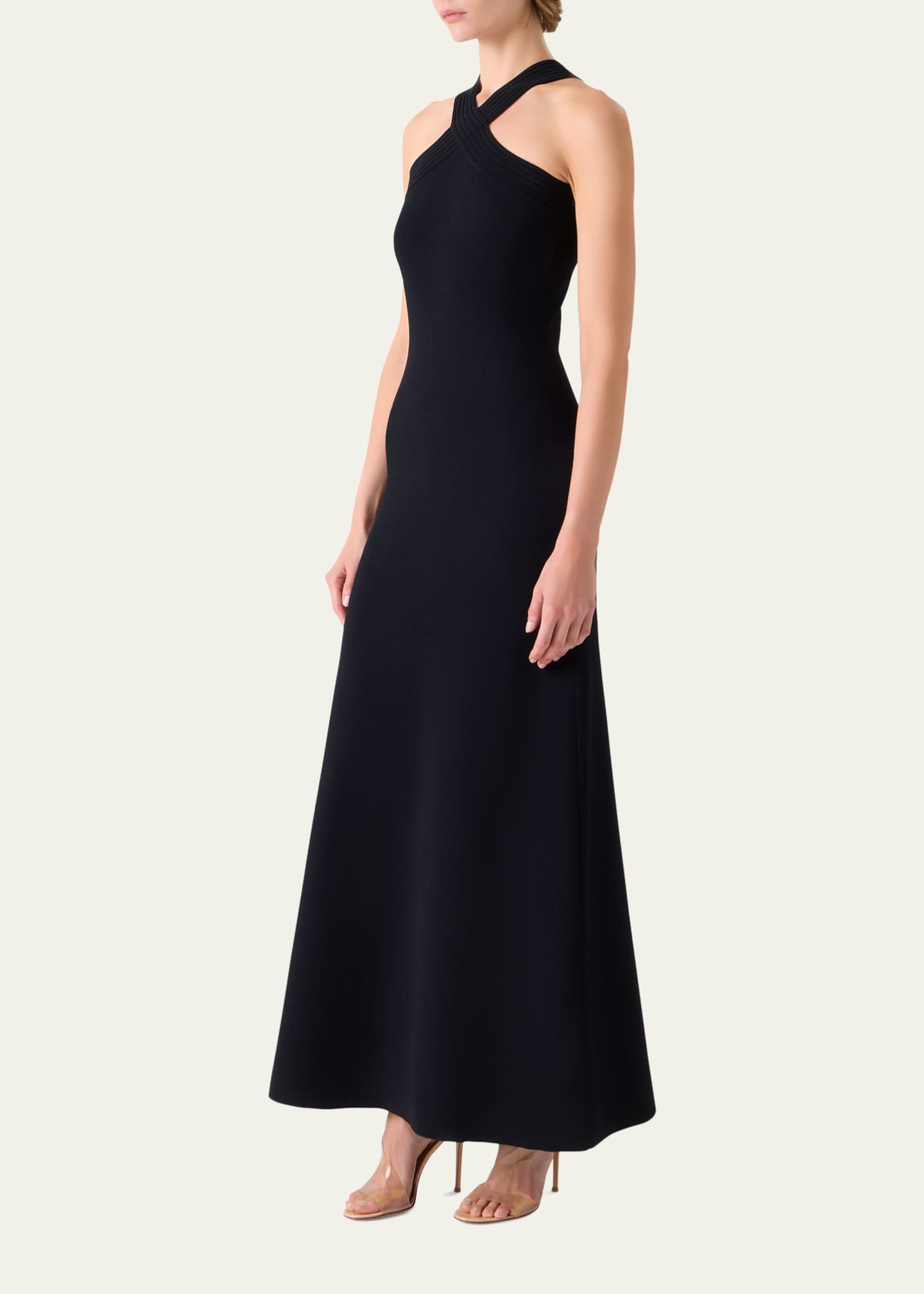 Akris Crisscross Knit Halter Maxi Dress - Bergdorf Goodman