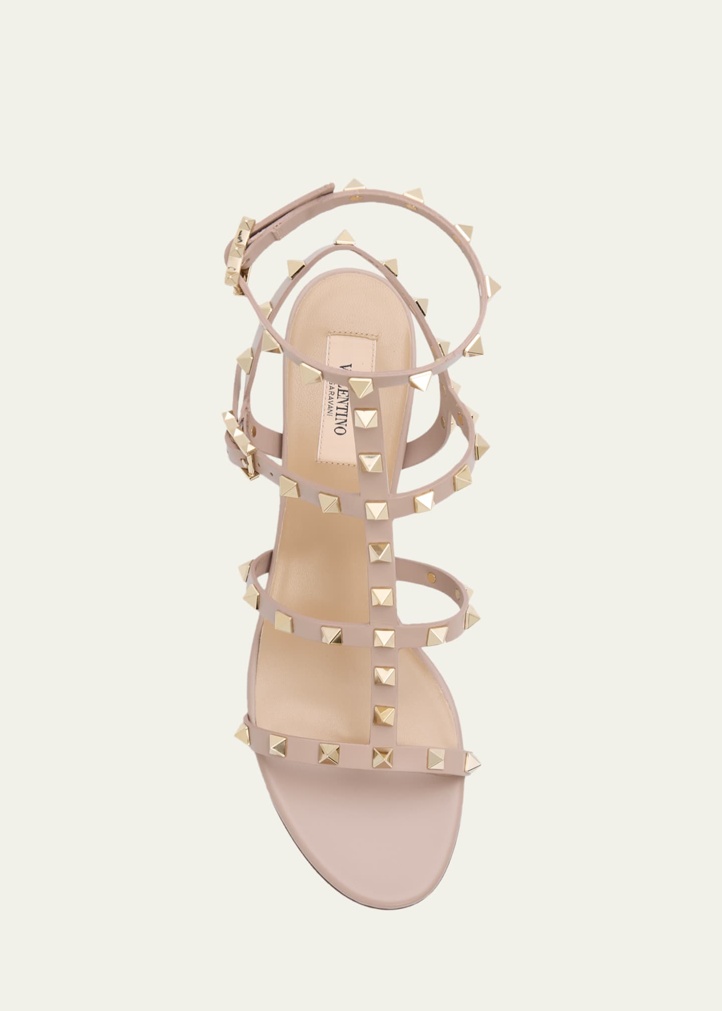 Valentino Garavani 60mm Rockstud Leather City Sandals - Bergdorf