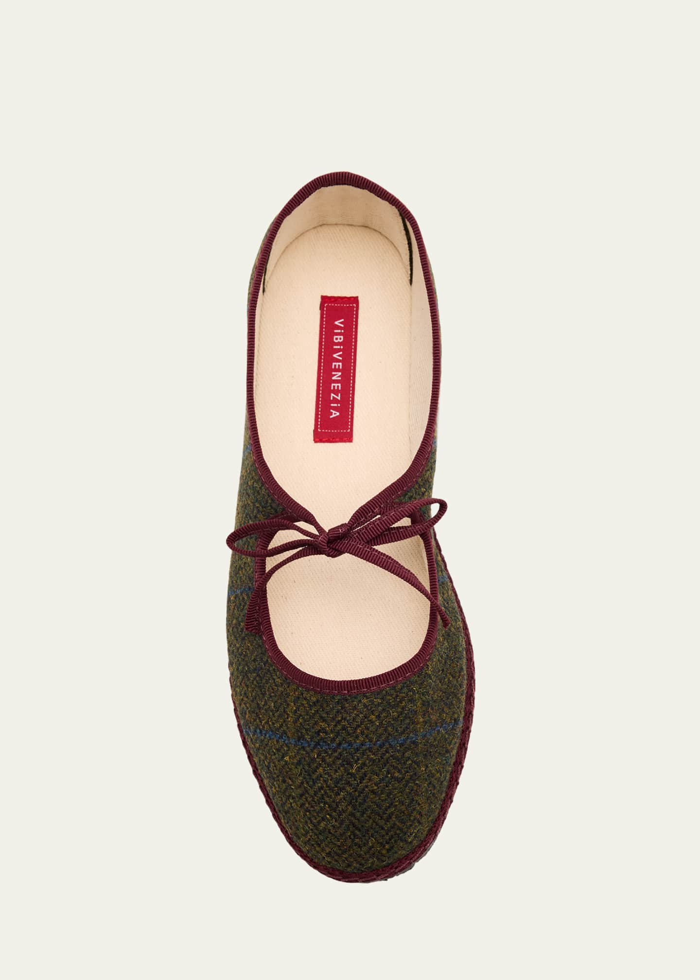 Vibi Venezia Brigitte Wool-Blend Tweed Mary Jane Flats - Bergdorf