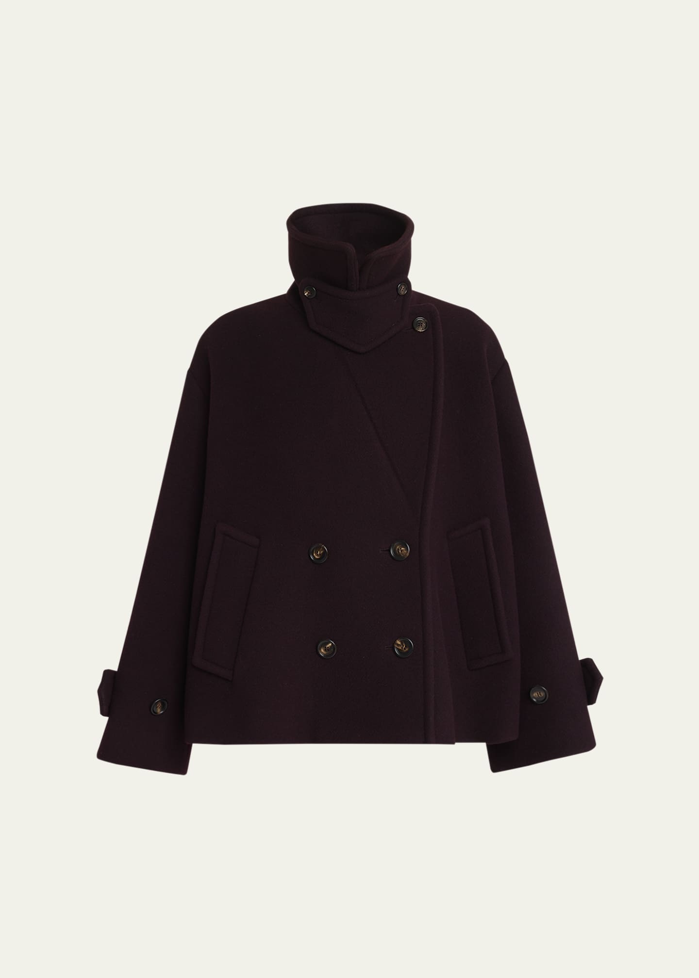 CLOCHE ウールピーコート 02 Chloe Wool Double-Breasted Oversized Pea Coat - Bergdorf Goodman