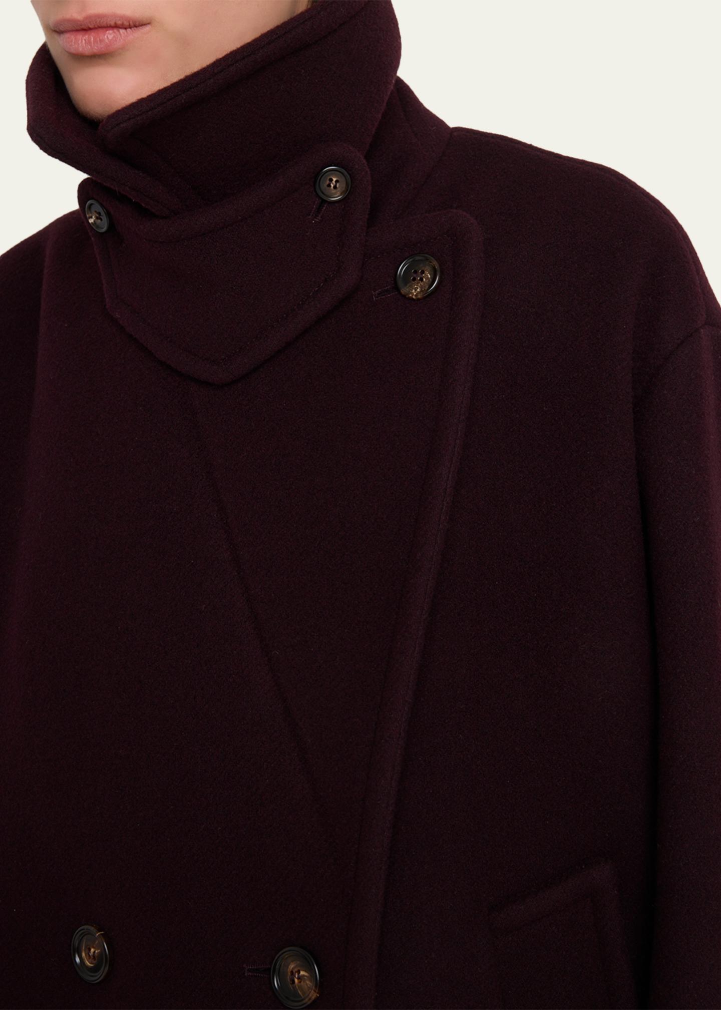 Chloe Wool Double-Breasted Oversized Pea Coat - Bergdorf Goodman