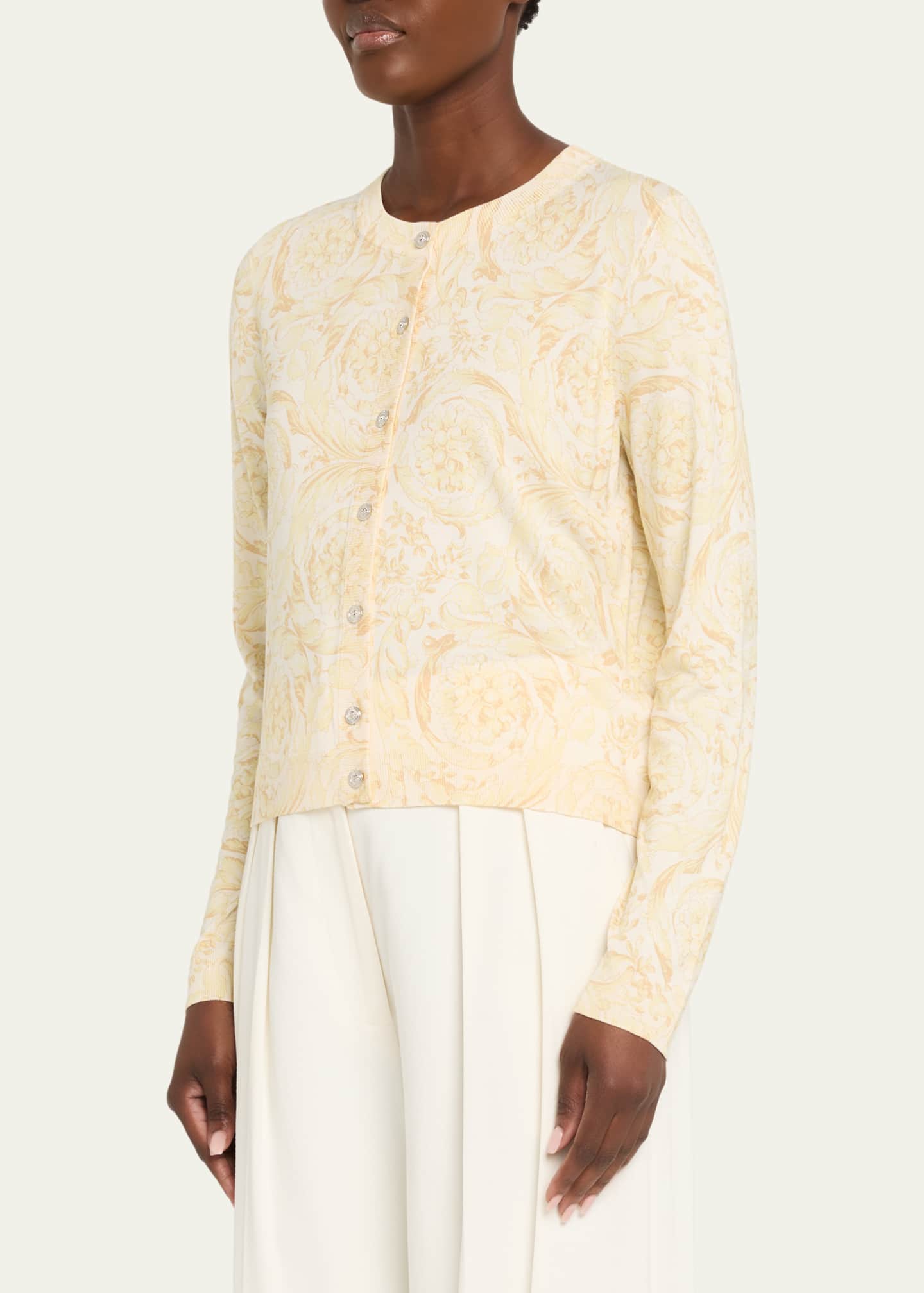 Versace Barocco '92 Knit Cardigan - Bergdorf Goodman