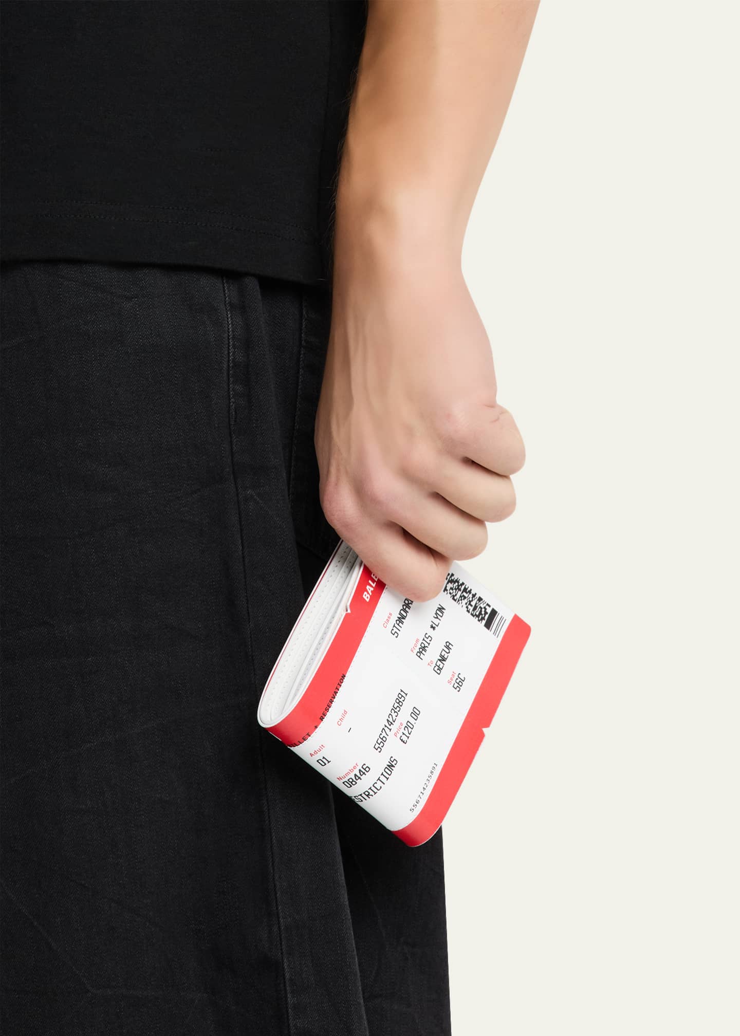Balenciaga Passport Boarding Pass Bifold Leather Wallet - Bergdorf