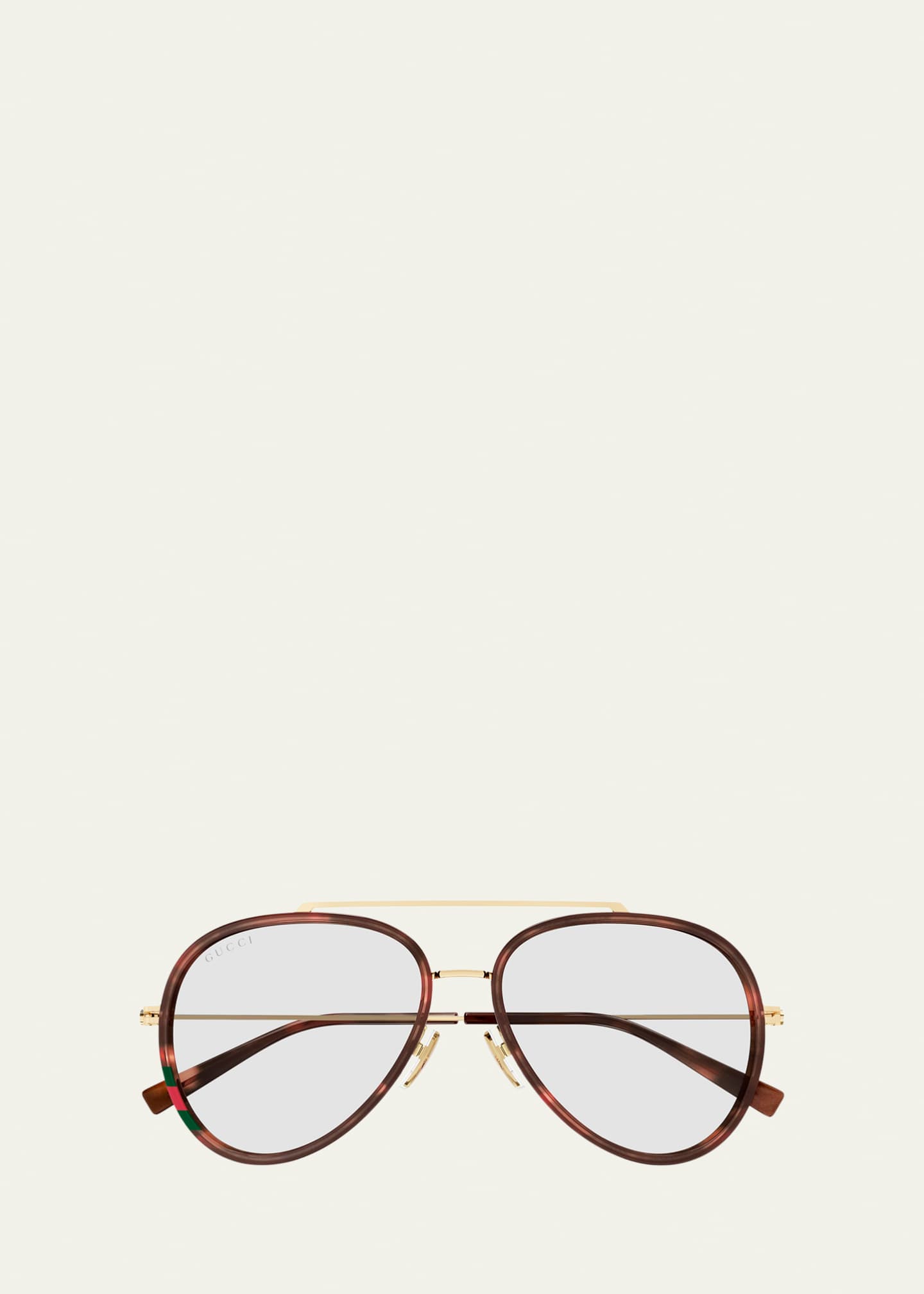 Gucci 56mm Injected Acetate & Metal Aviator Sunglasses - Bergdorf