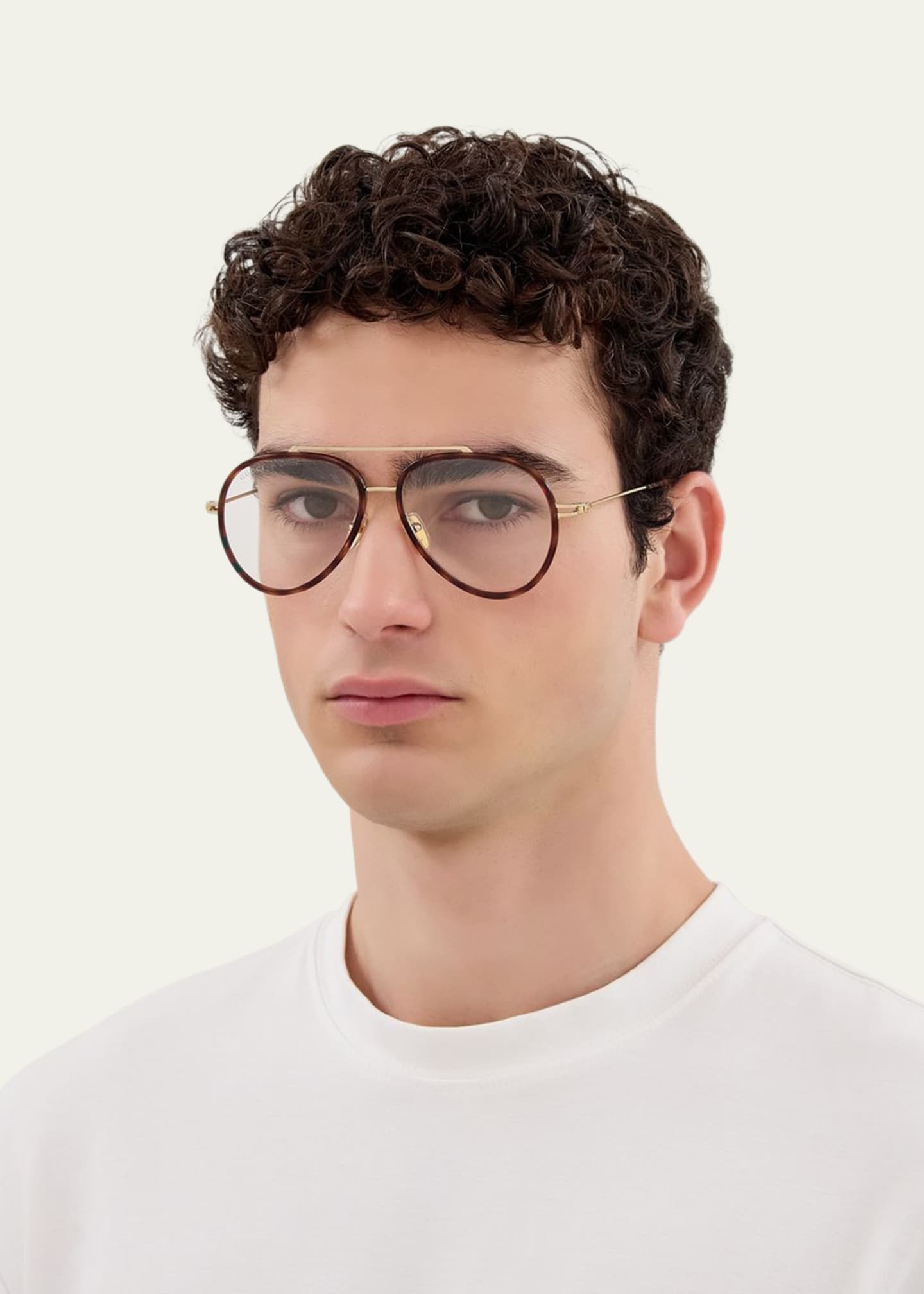 Gucci 56mm Injected Acetate & Metal Aviator Sunglasses - Bergdorf