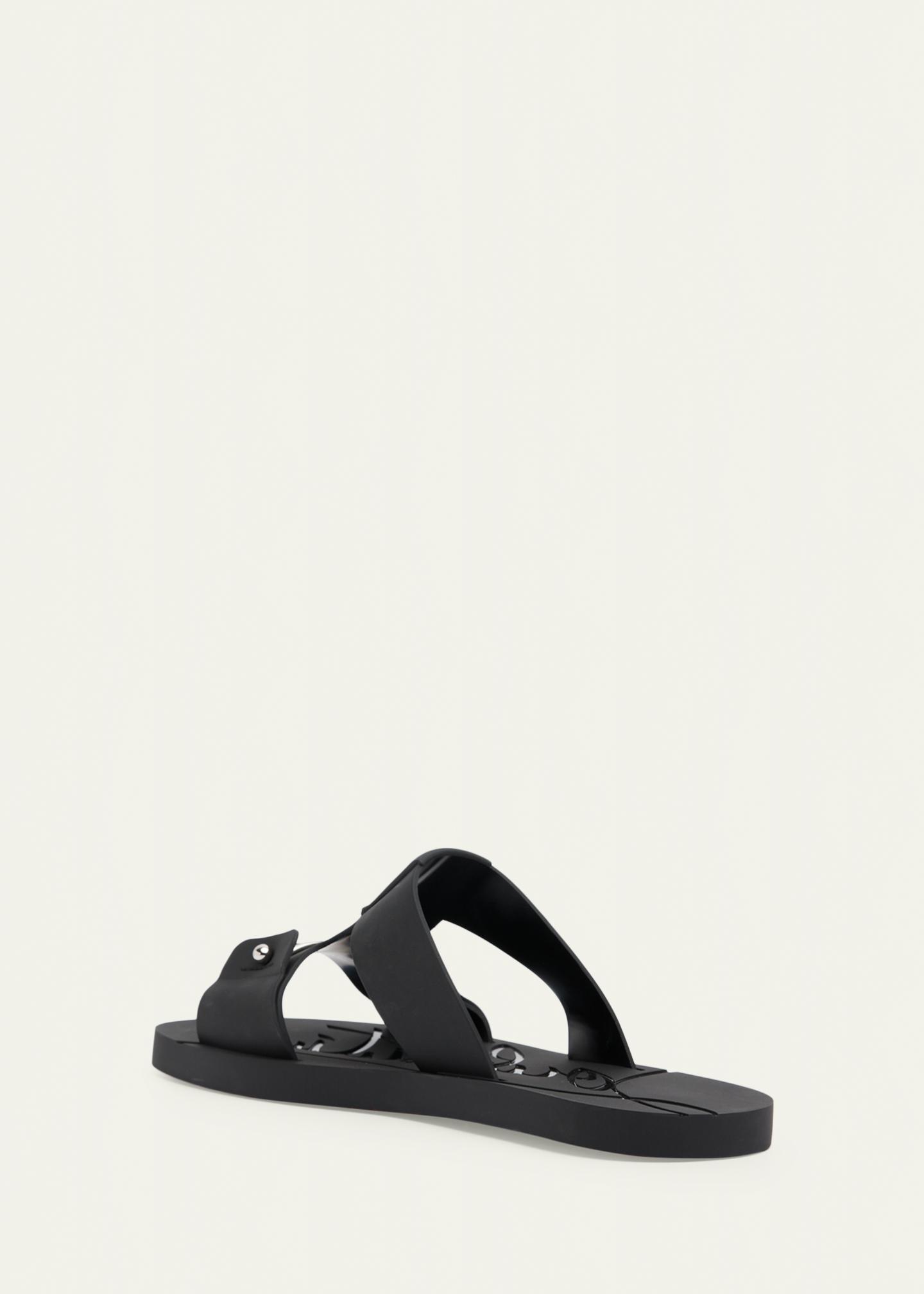 Christian Louboutin サンダル Zakouski Christian Louboutin Men's Zakouski Flat Rubber Sandals - Bergdorf