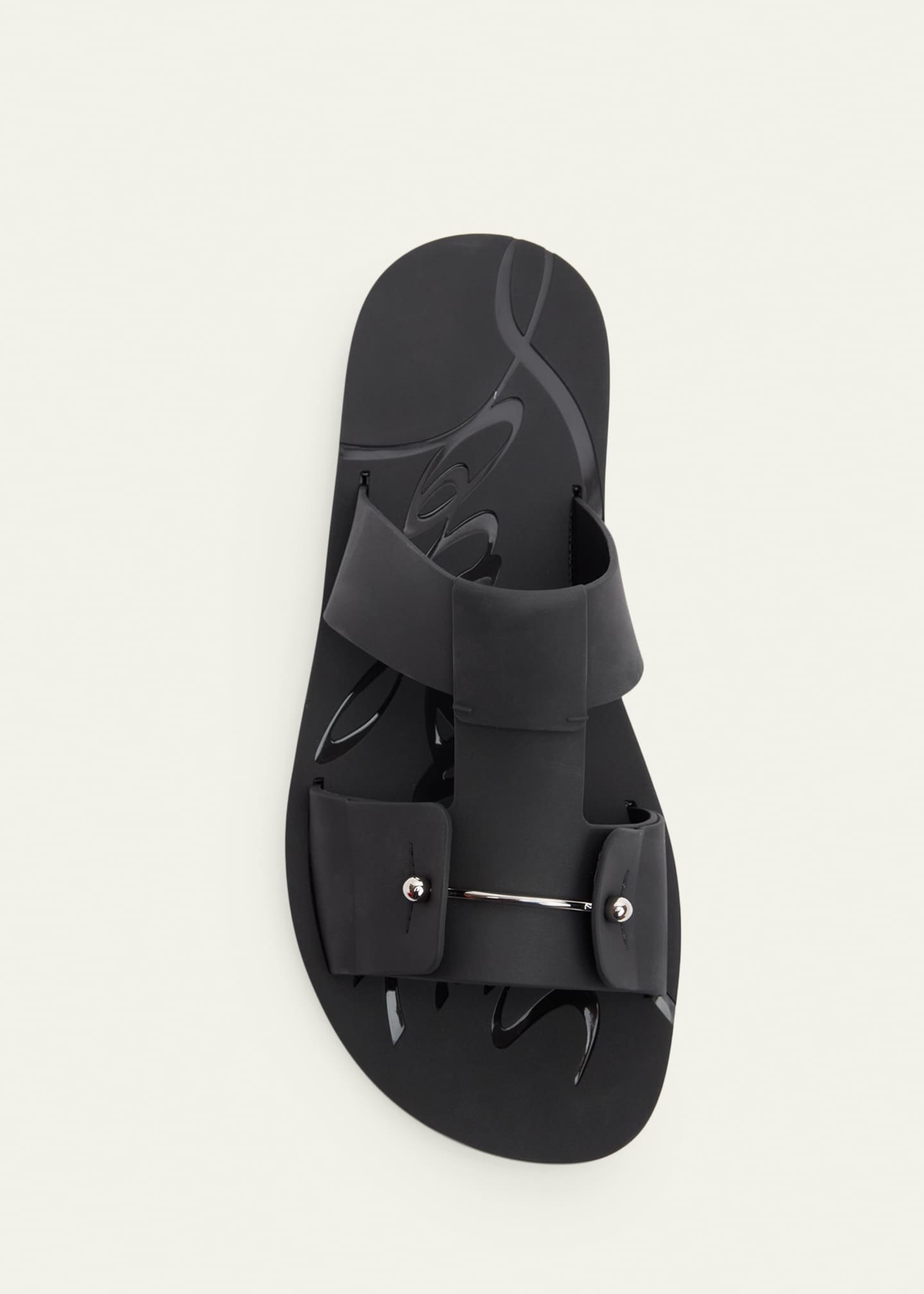 Christian Louboutin Men's Zakouski Flat Rubber Sandals - Bergdorf