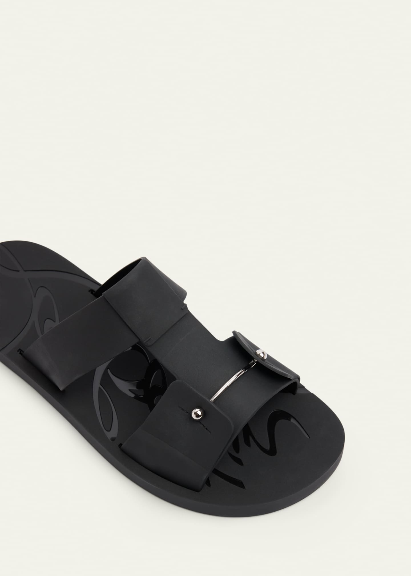 Christian Louboutin Men's Zakouski Flat Rubber Sandals - Bergdorf
