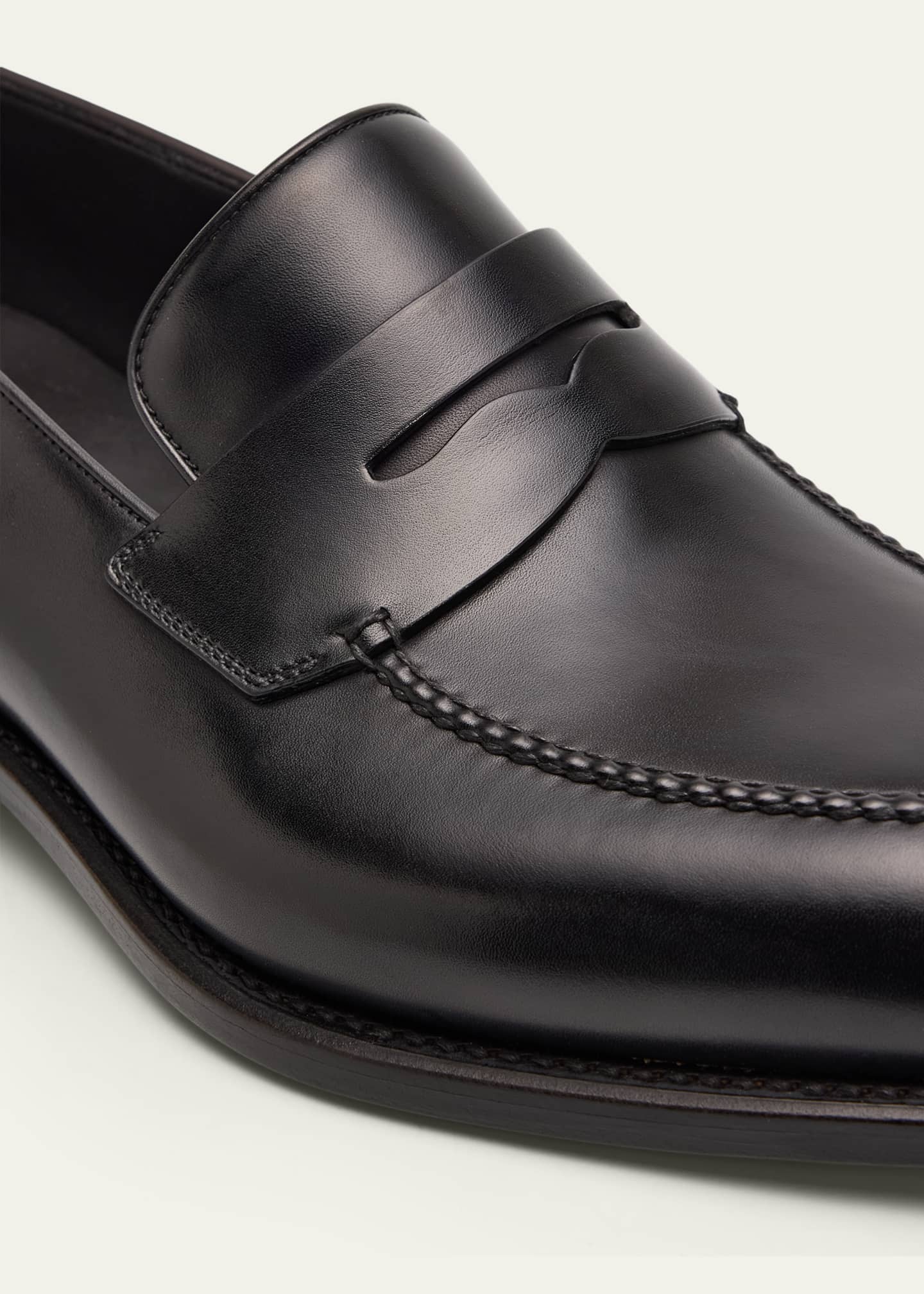 Ferragamo Men's Brandy Tramezza Leather Penny Loafers - Bergdorf