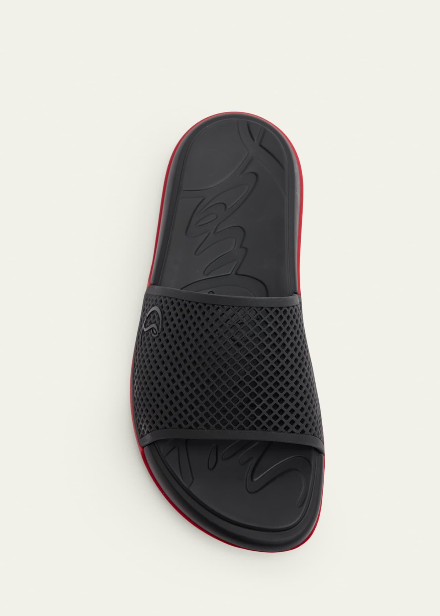 Christian Louboutin Men's Easy Breezy Rubber Slides - Bergdorf Goodman