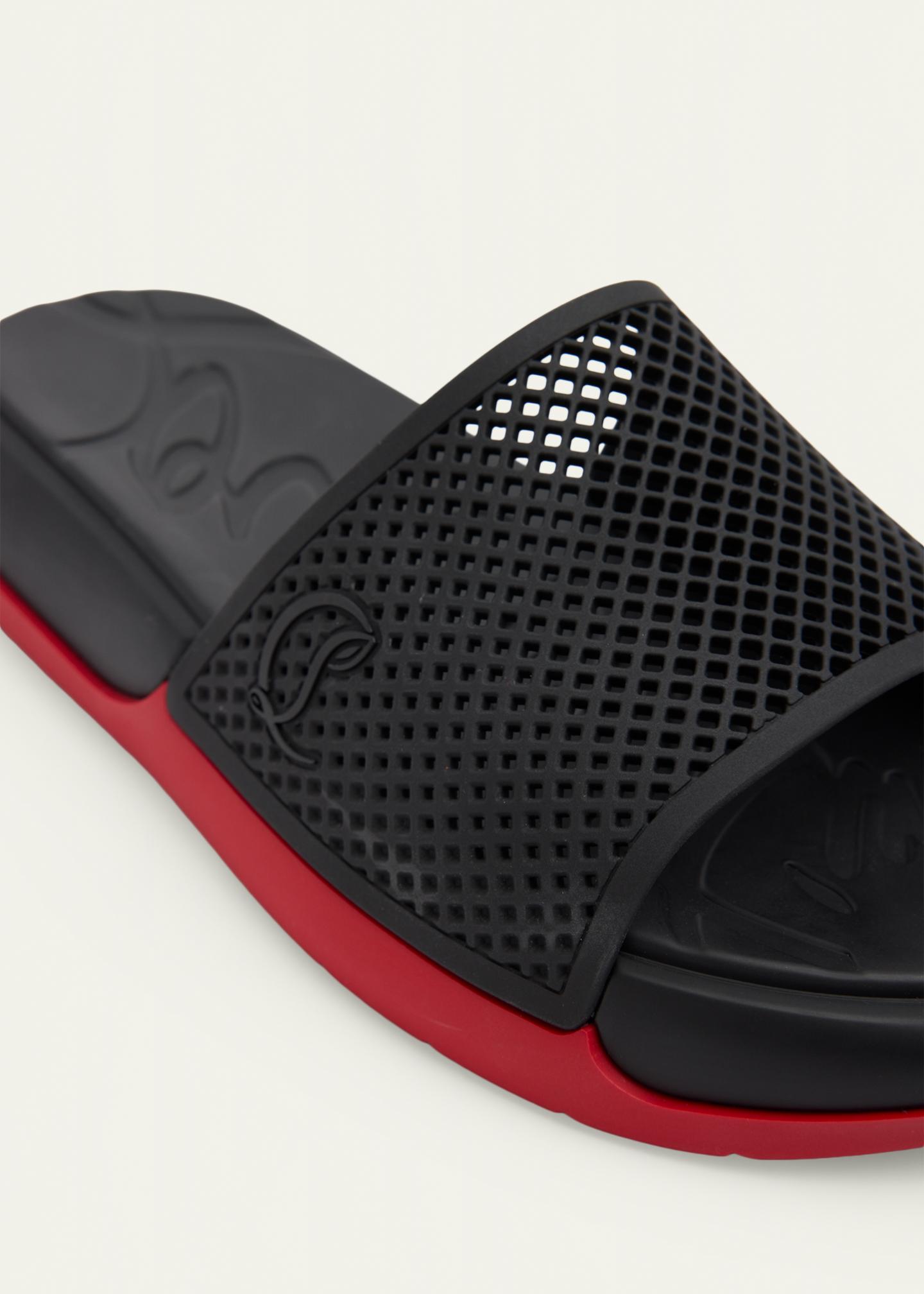 Christian Louboutin Men's Easy Breezy Rubber Slides - Bergdorf Goodman