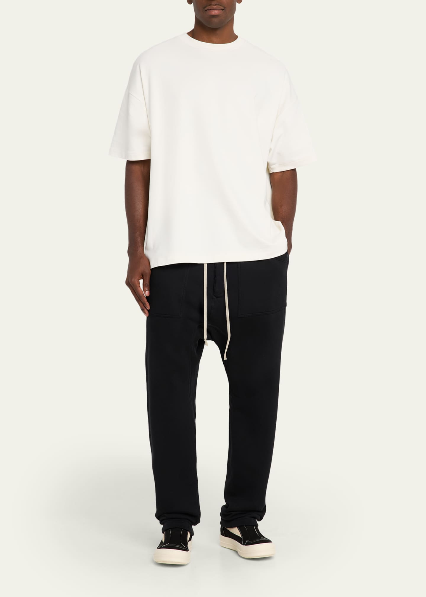 Men's Megalace Sneaks Denim Side-Zip High-Top Sneakers