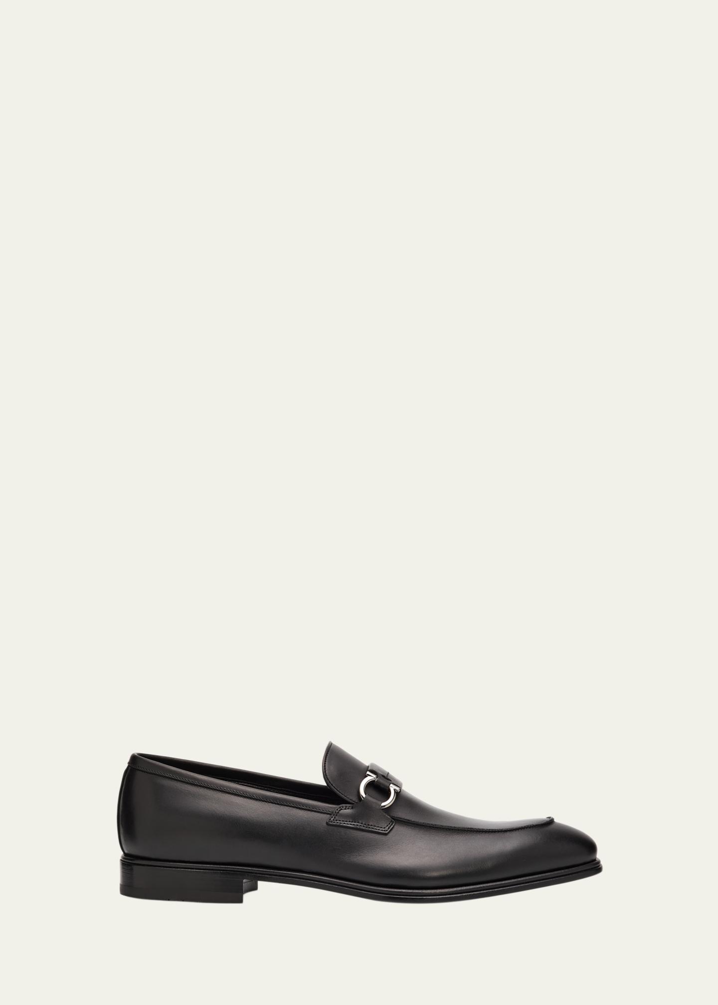 FERRAGAMO Men's Turner Side-Gancini Leather Loafers - Bergdorf Goodman