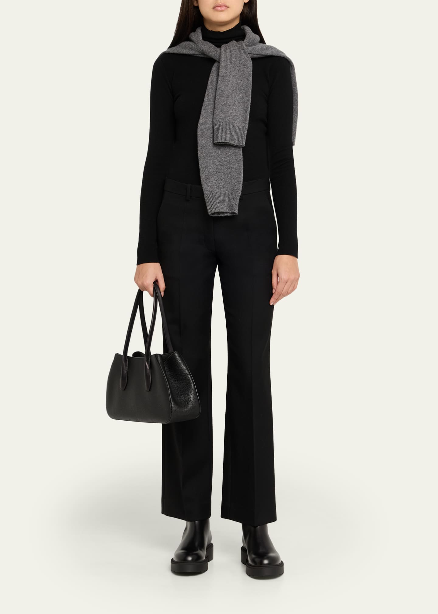 THE ROW Alger Geometric Shoulder Bag in Leather - Bergdorf Goodman