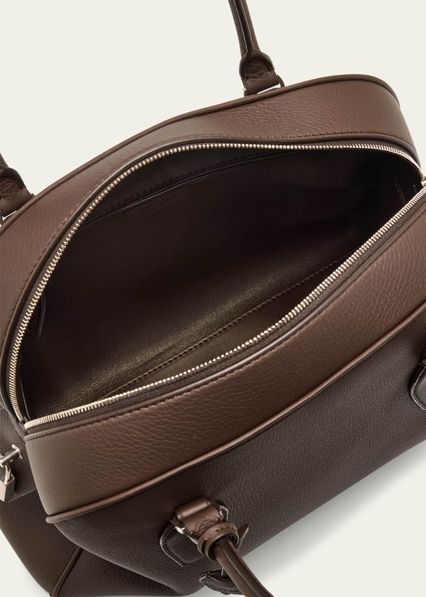 India 12.00 Top-Handle Bowling Bag in Leather