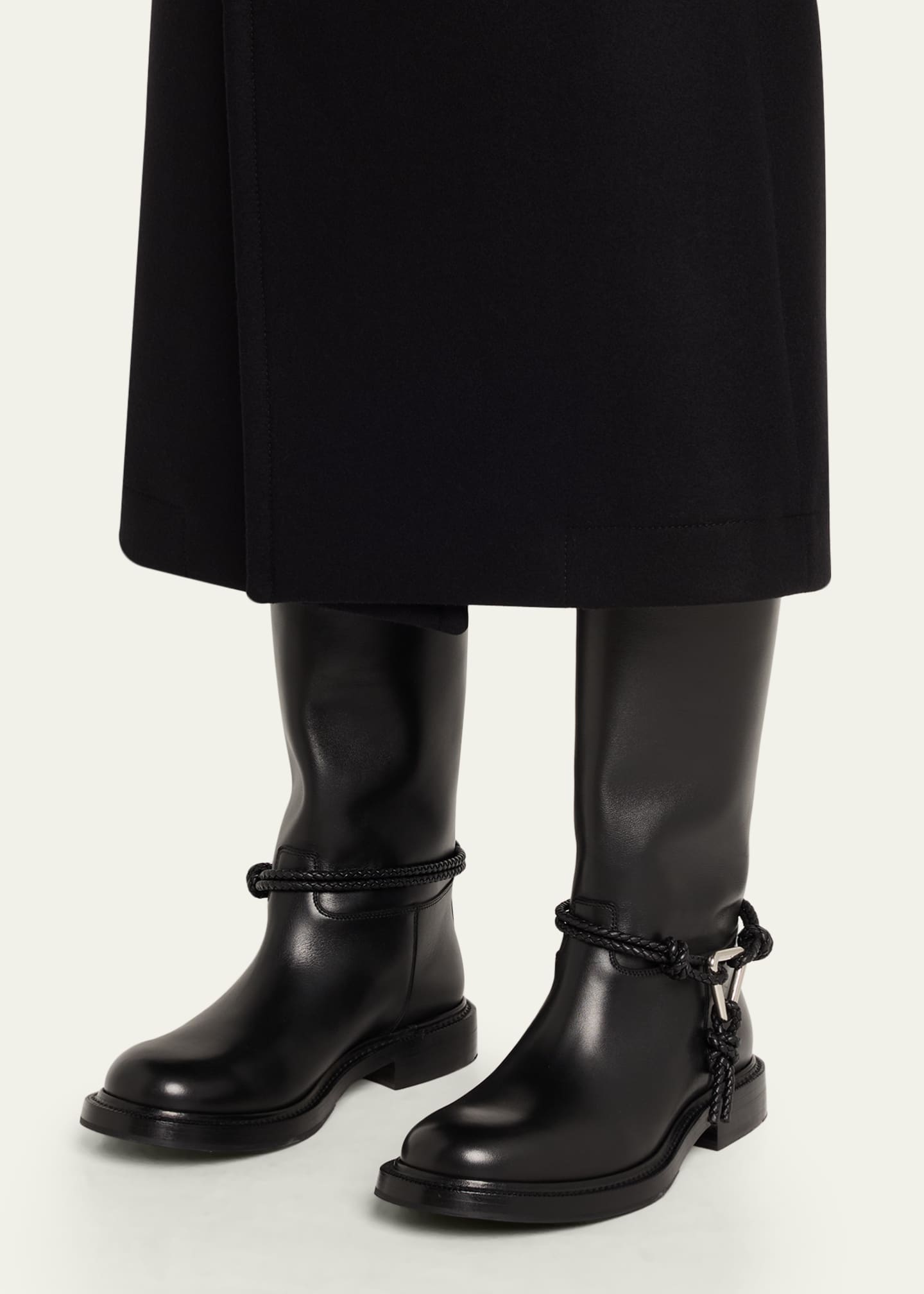 Bottega Veneta James Leather Knee-High Riding Boots - Bergdorf Goodman