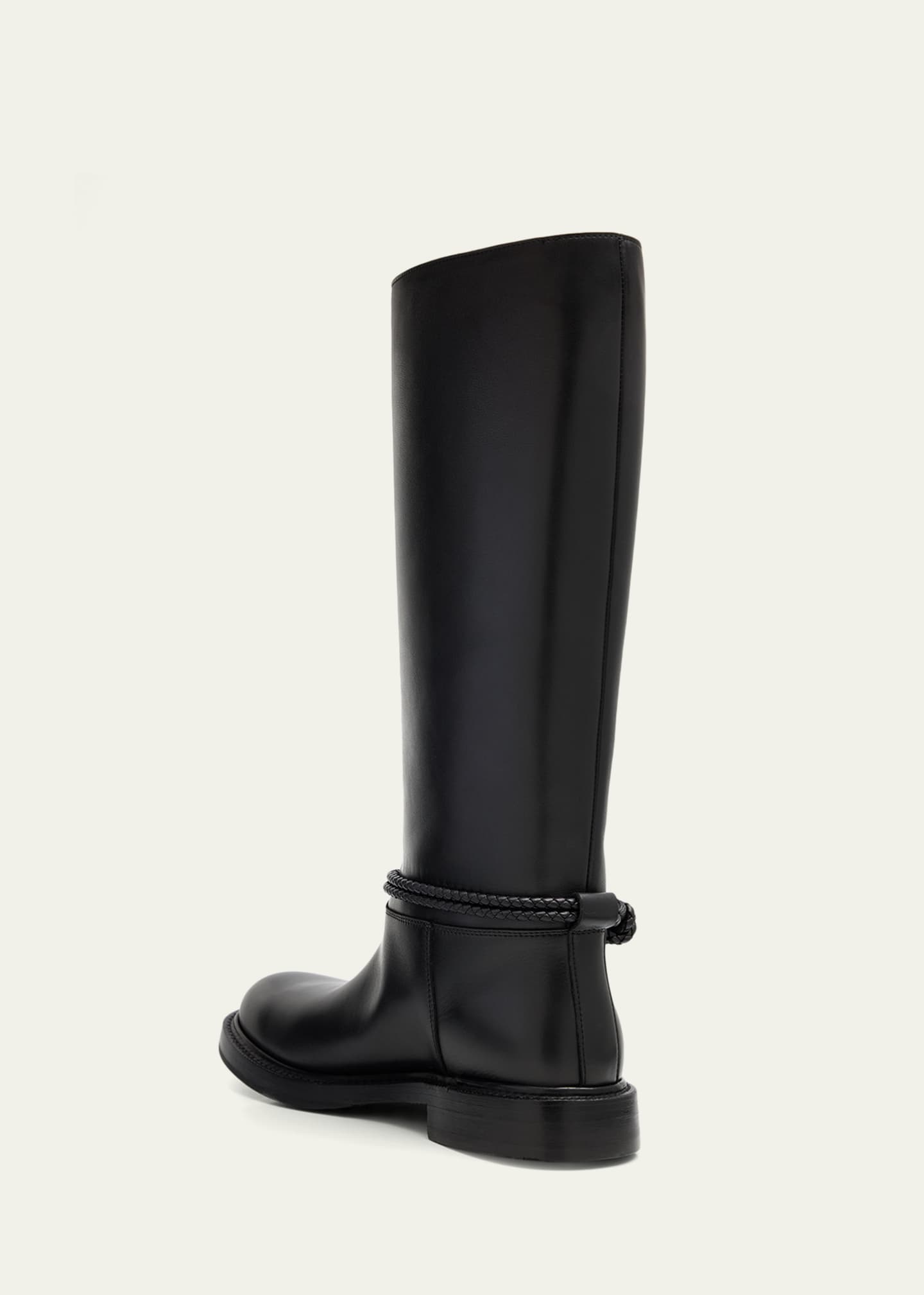 靴 BOTTEGA VENETA Leather Long Boots Black Bottega Veneta James Leather Knee-High Riding Boots - Bergdorf Goodman