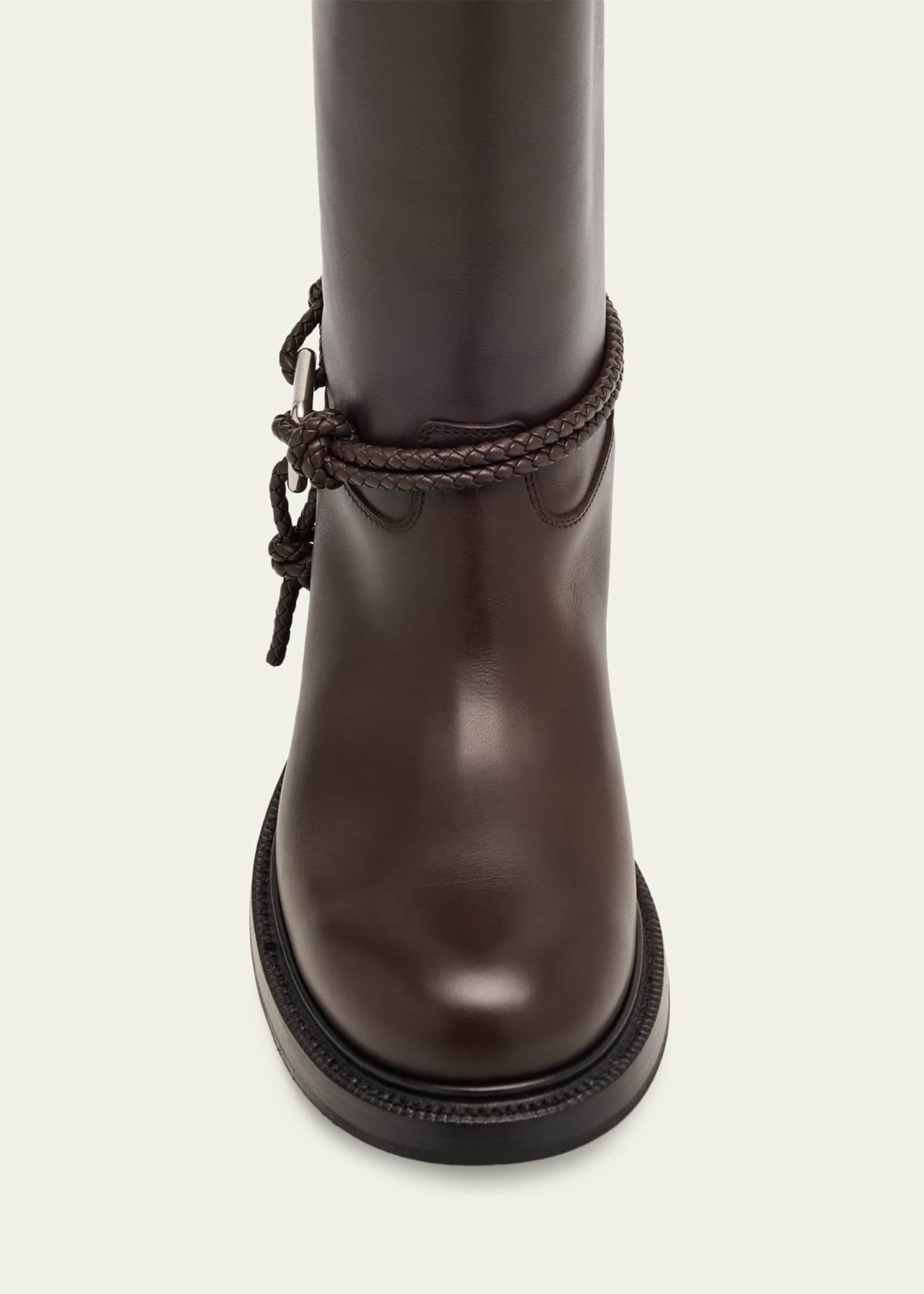 Bottega Veneta James Leather Knee-High Riding Boots - Bergdorf Goodman