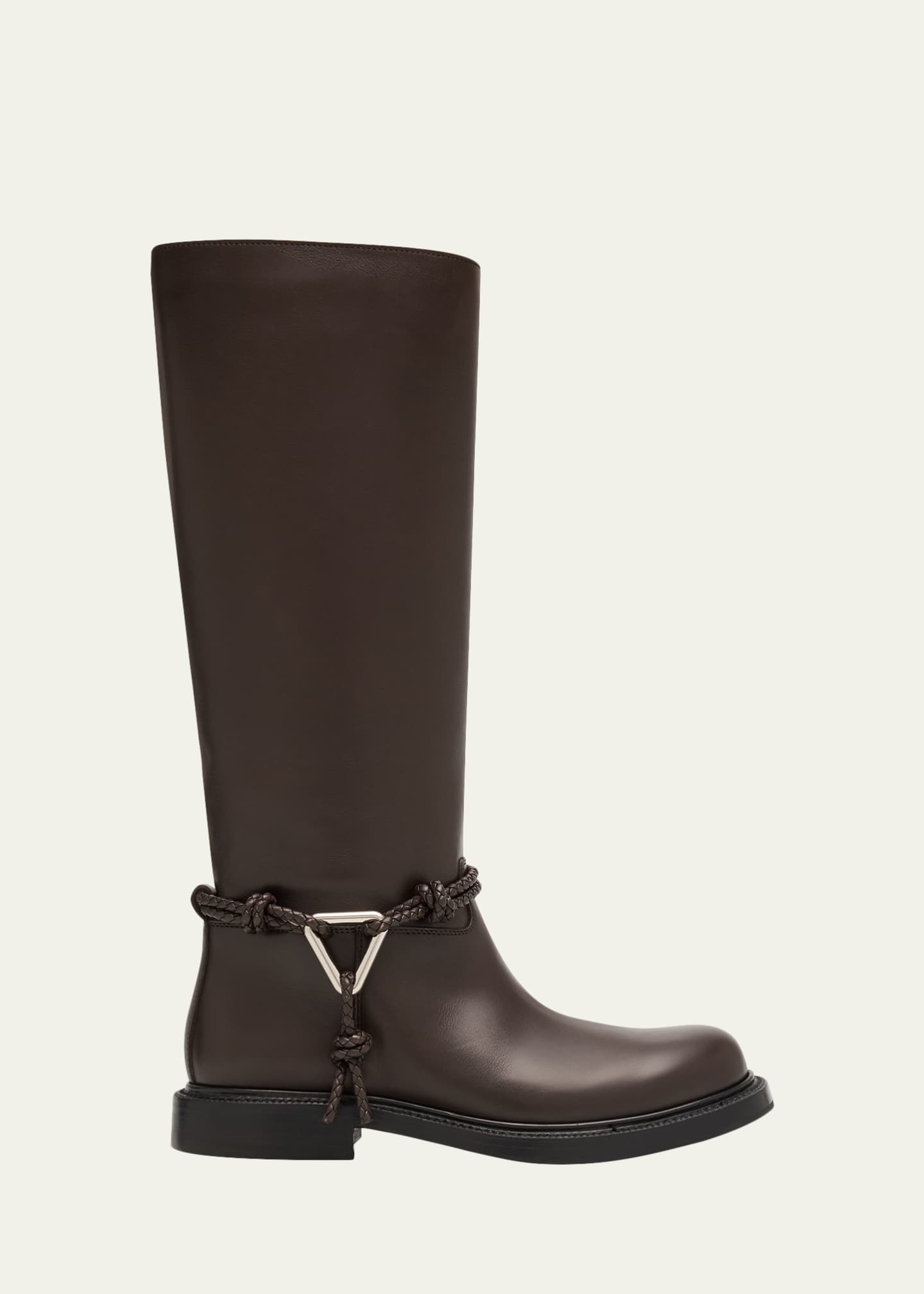 Bottega Veneta James Leather Knee-High Riding Boots - Bergdorf Goodman