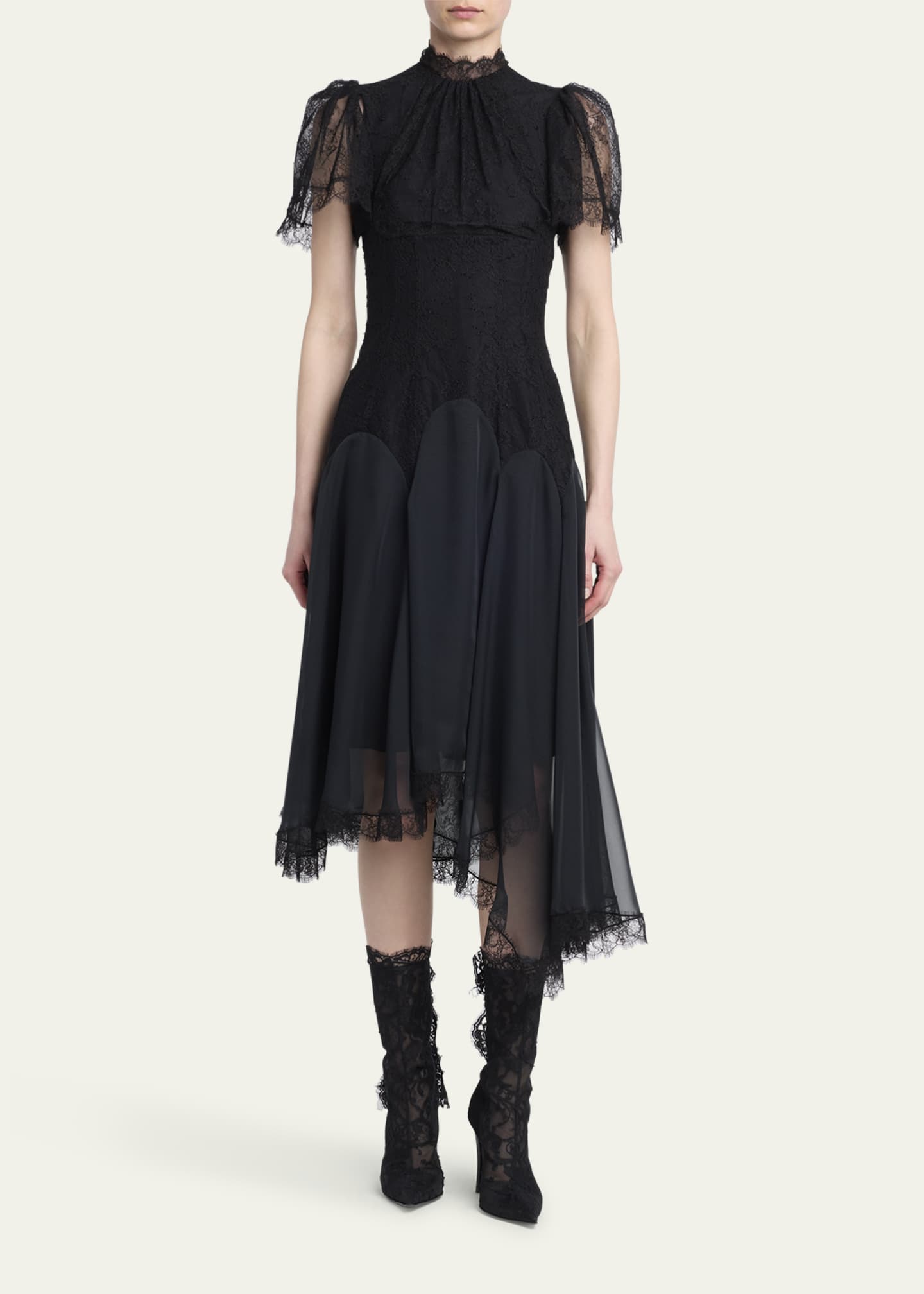 McQueen Heron Lace Ankle Boots - Bergdorf Goodman