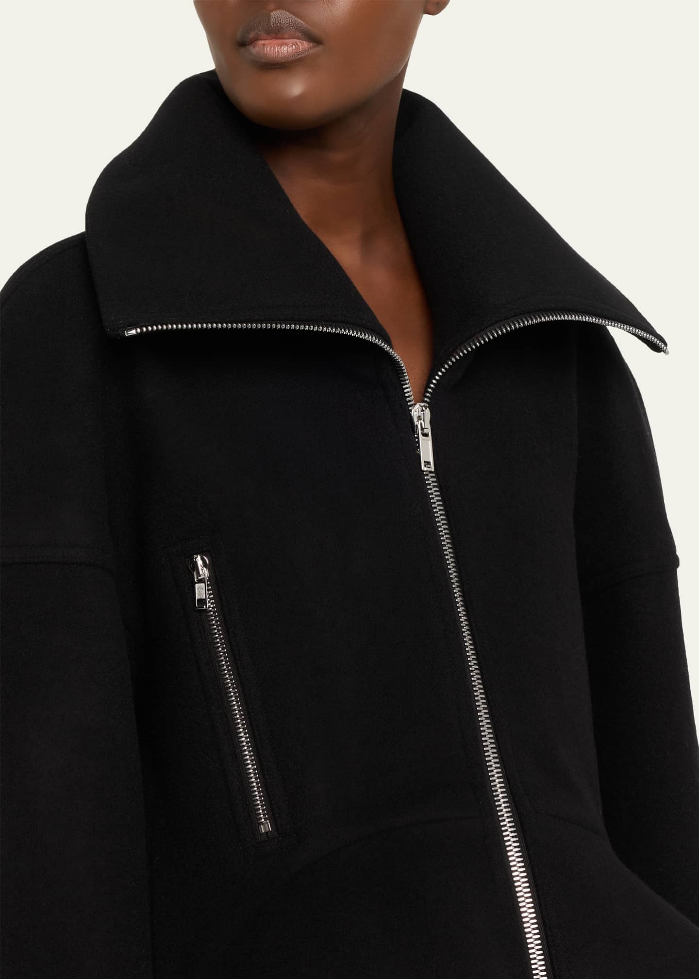 Draculi Sculptural Peplum Zip Jacket