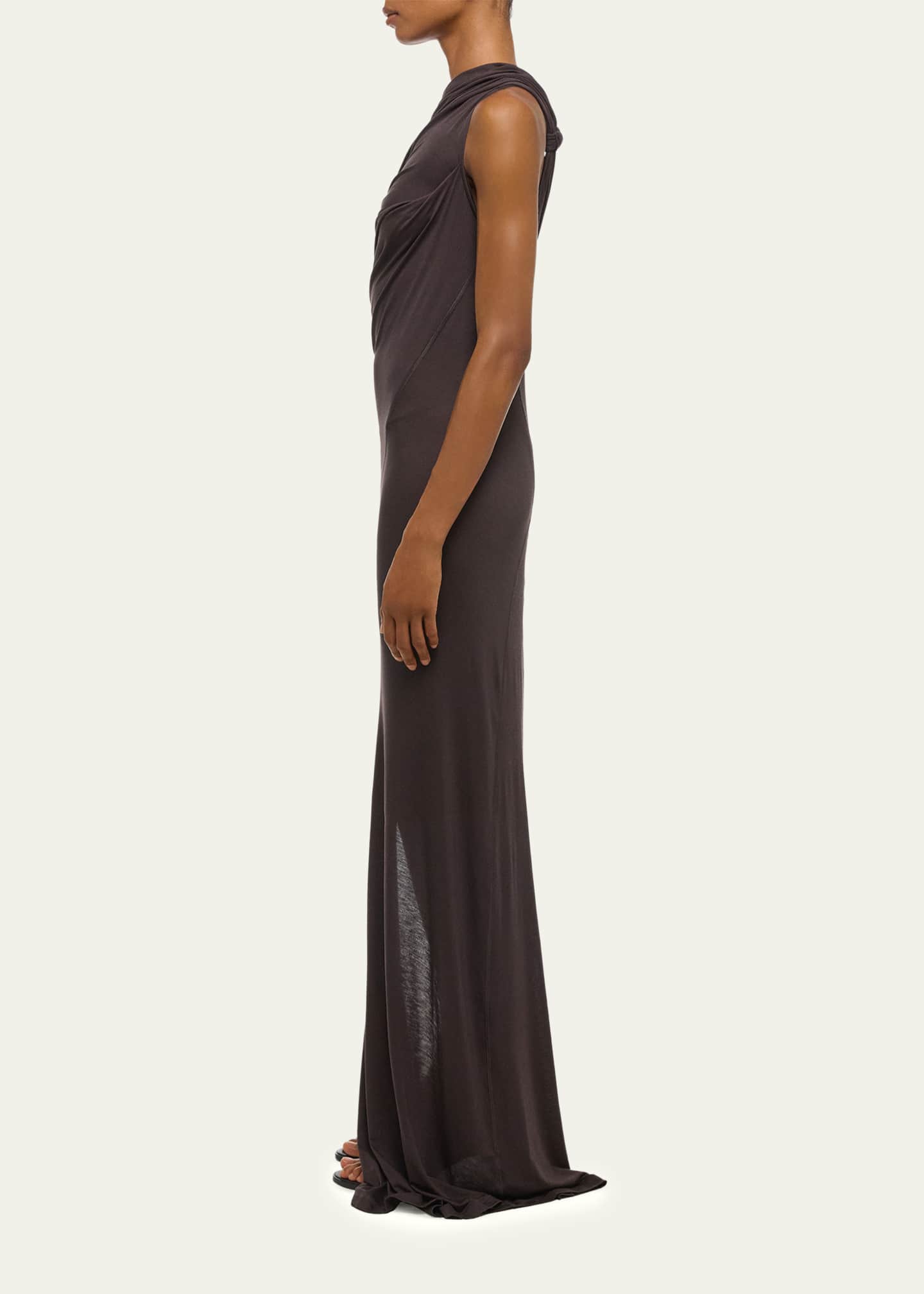 chinese dress ladies Helmut Lang off-white short sleeve maxi dress – AGN x 13 main image 0