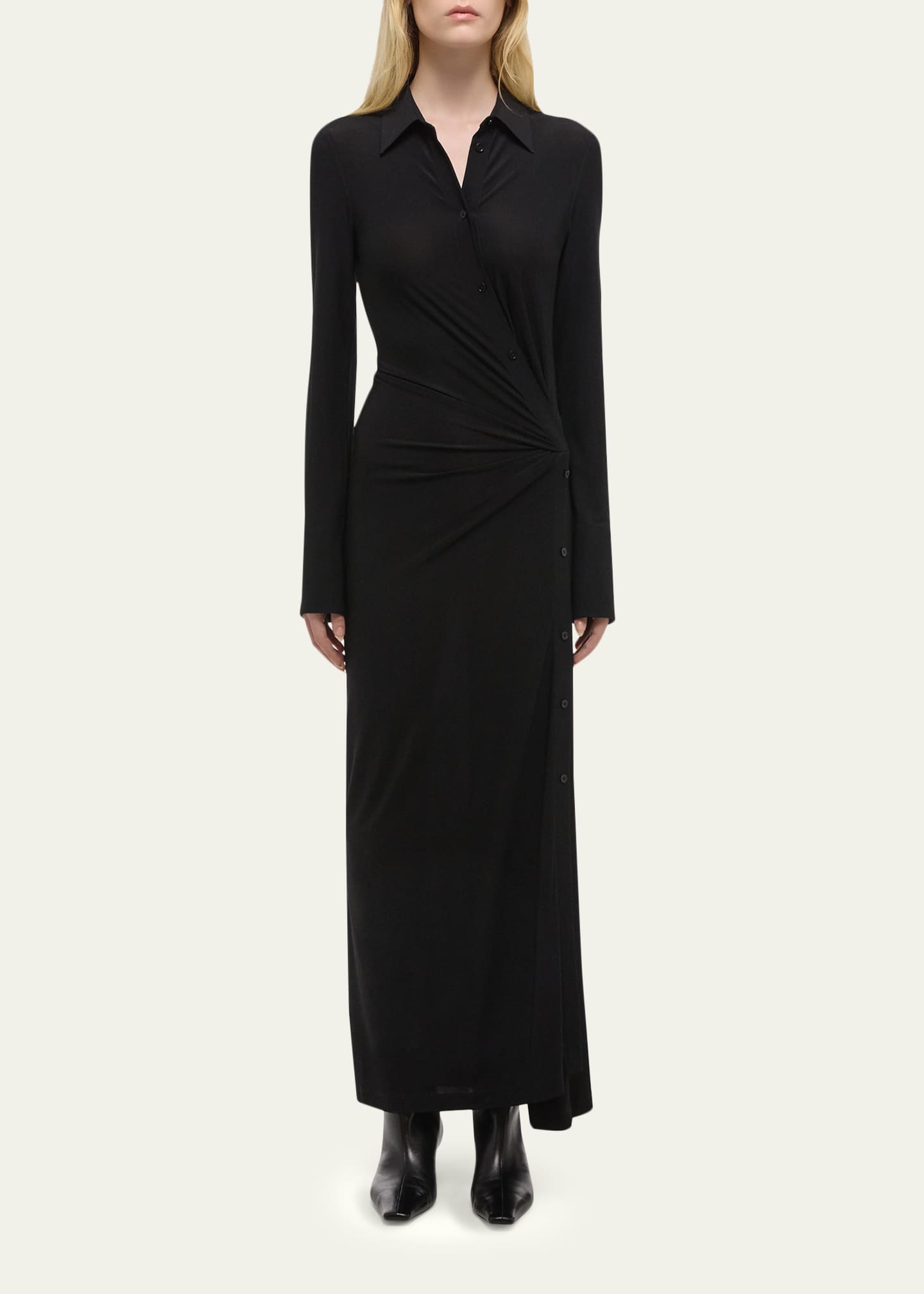 open lace back dress Helmut Lang Twist Shirt Dress