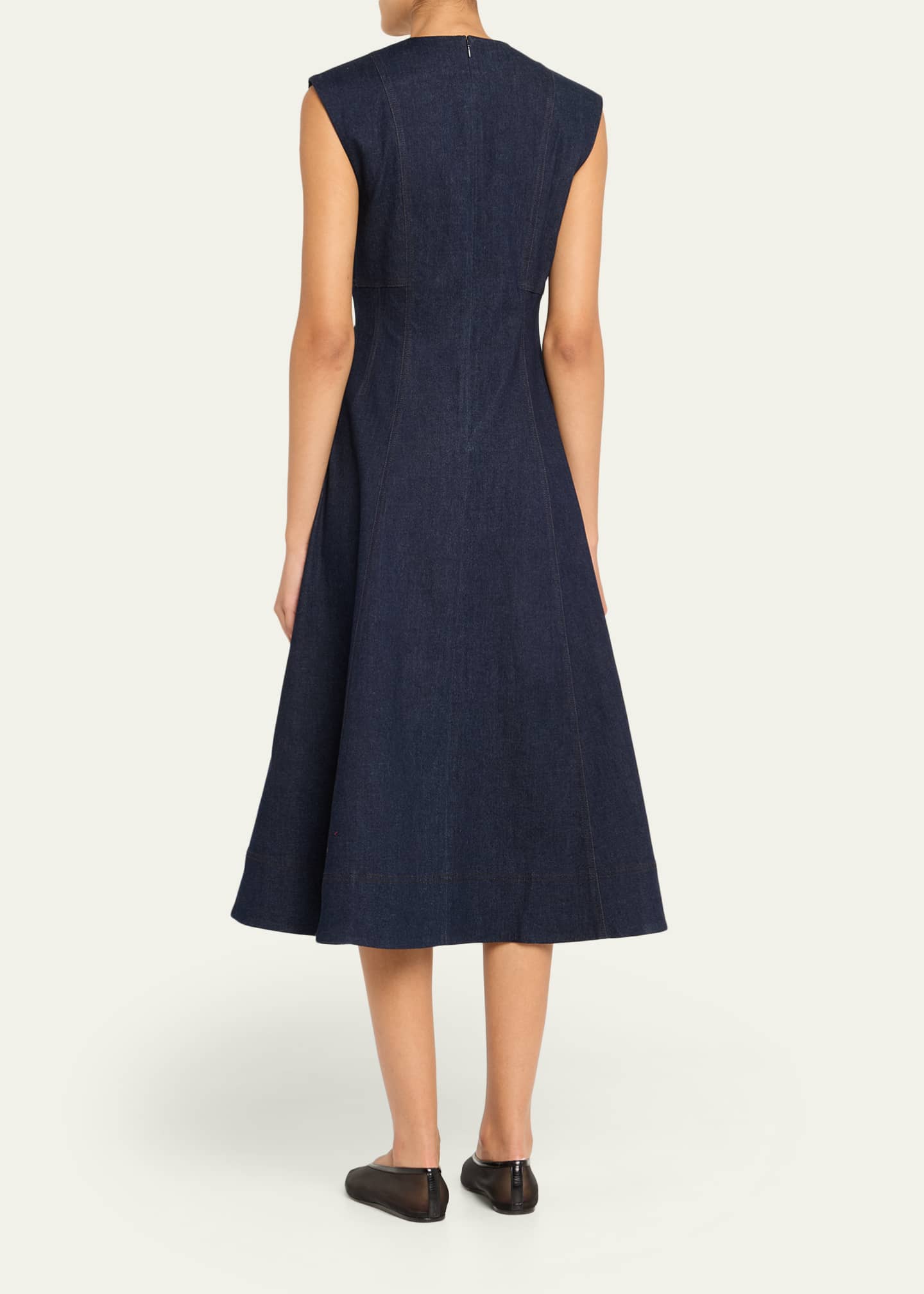 Veronica Beard Dulce Denim Midi Dress - Bergdorf Goodman