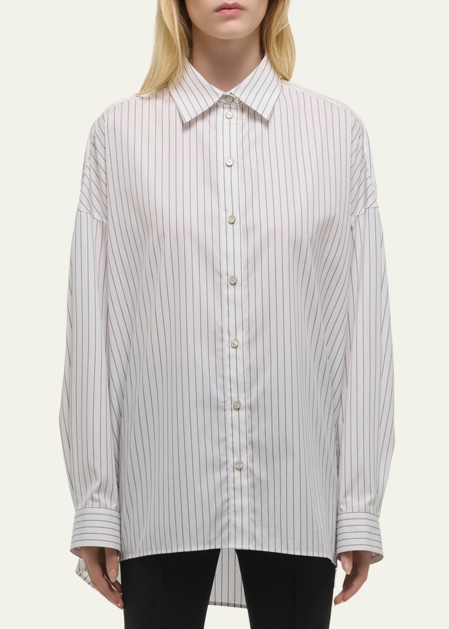 Helmut Lang Long-Sleeve Cinch Placket Shirt - Bergdorf Goodman