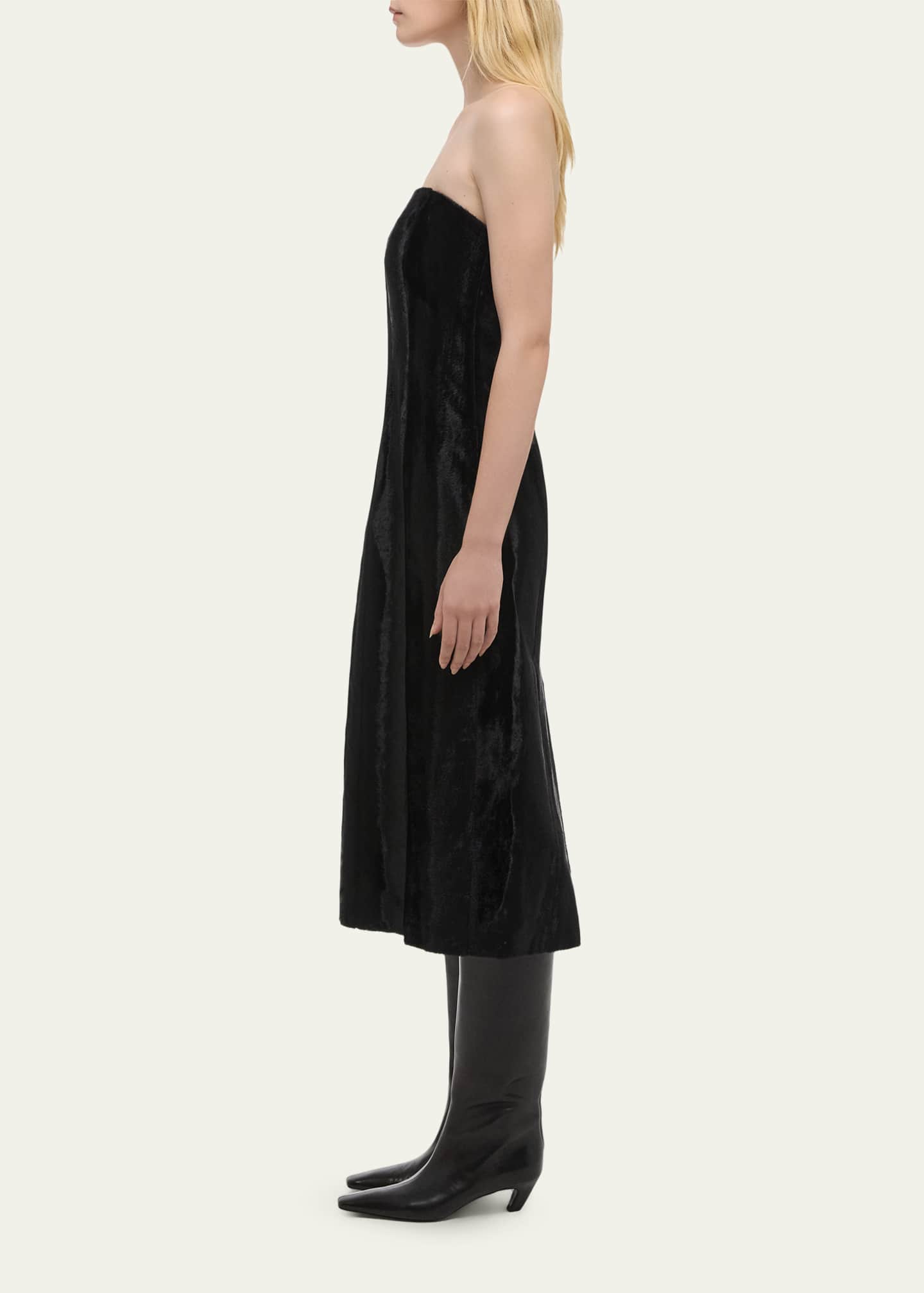 Helmut Lang Pony Faux Fur Midi Dress