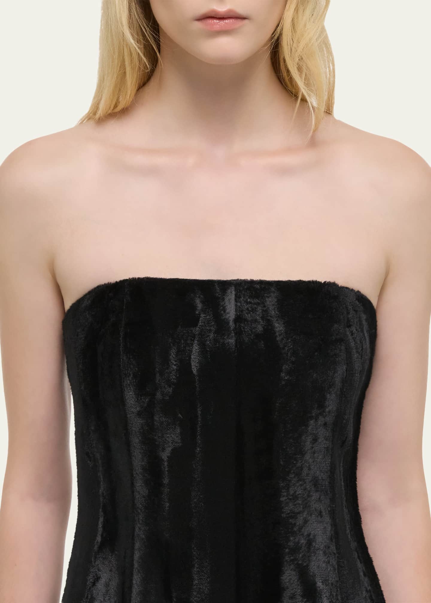 Helmut Lang Pony Faux Fur Midi Dress - Black