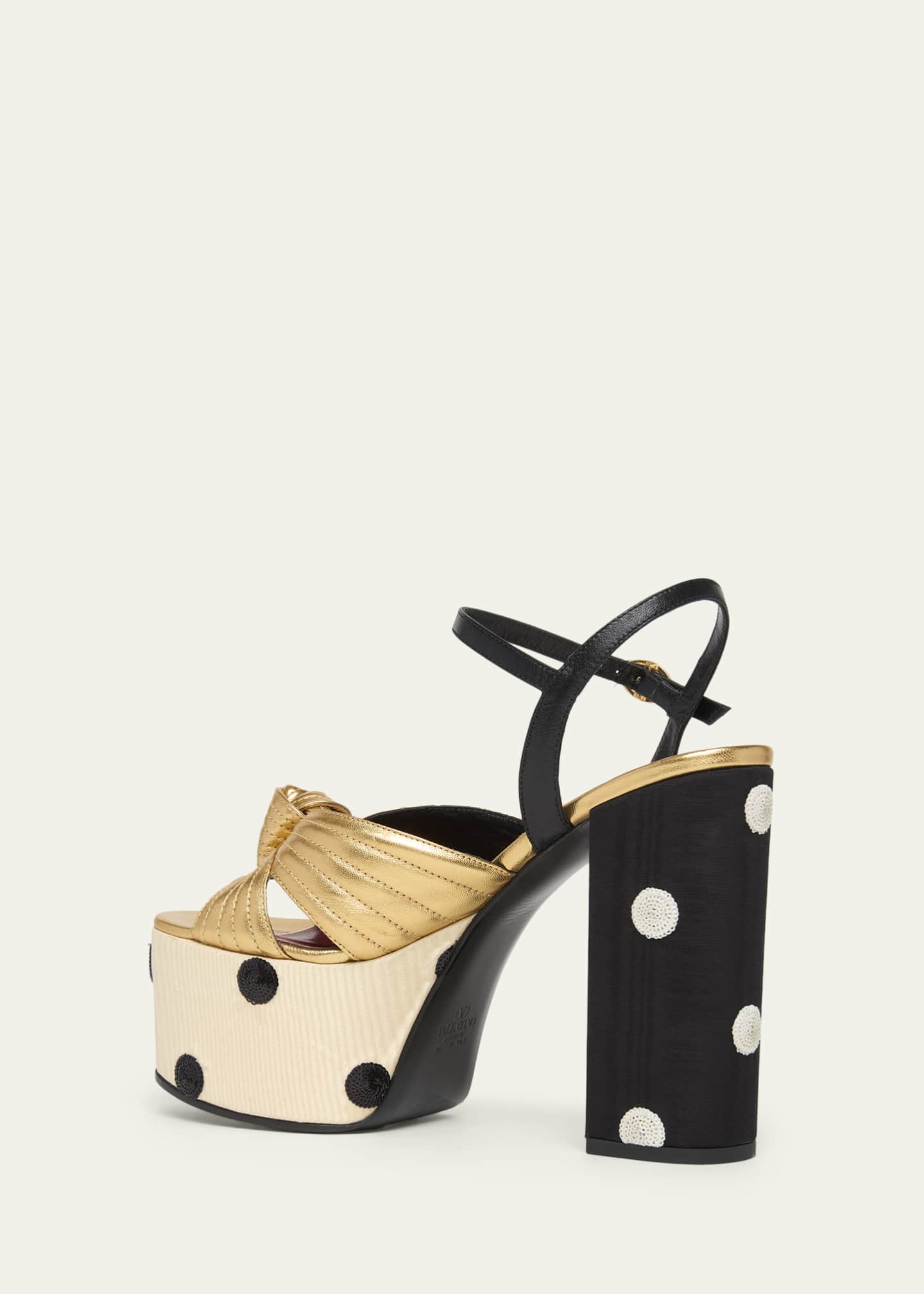Valentino Garavani 125mm VLogo Crasher Sequined Polka Dot Leather