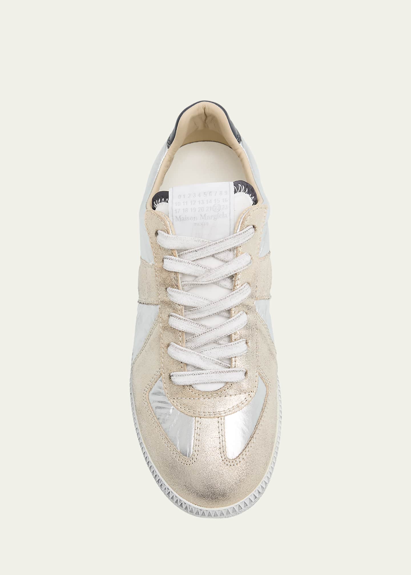 Maison Margiela Replica Leather Suede Low-Top Sneakers - Bergdorf